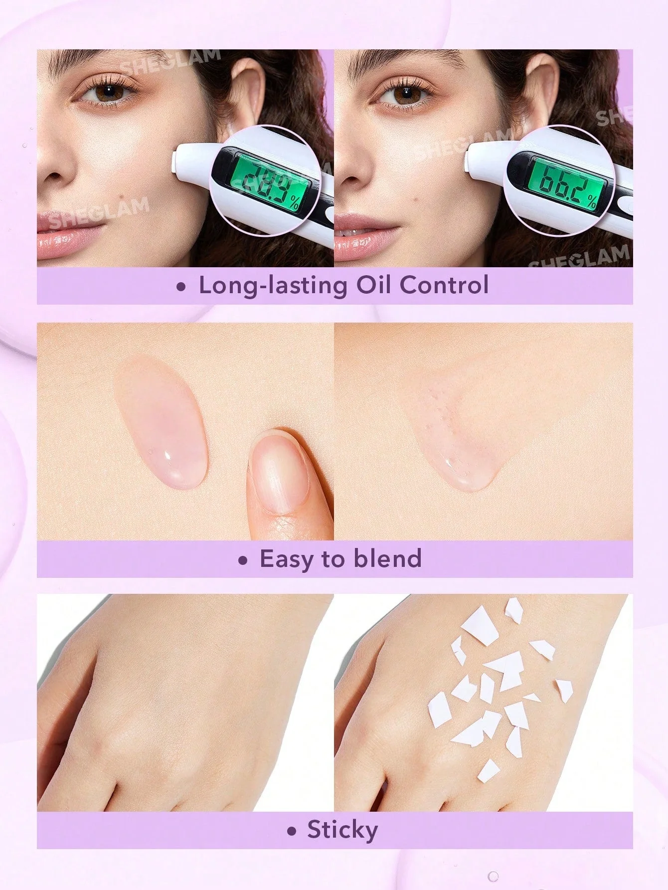 SHEGLAM Good Grip Hydrating Primer-Blueberry+AHA - Image 5