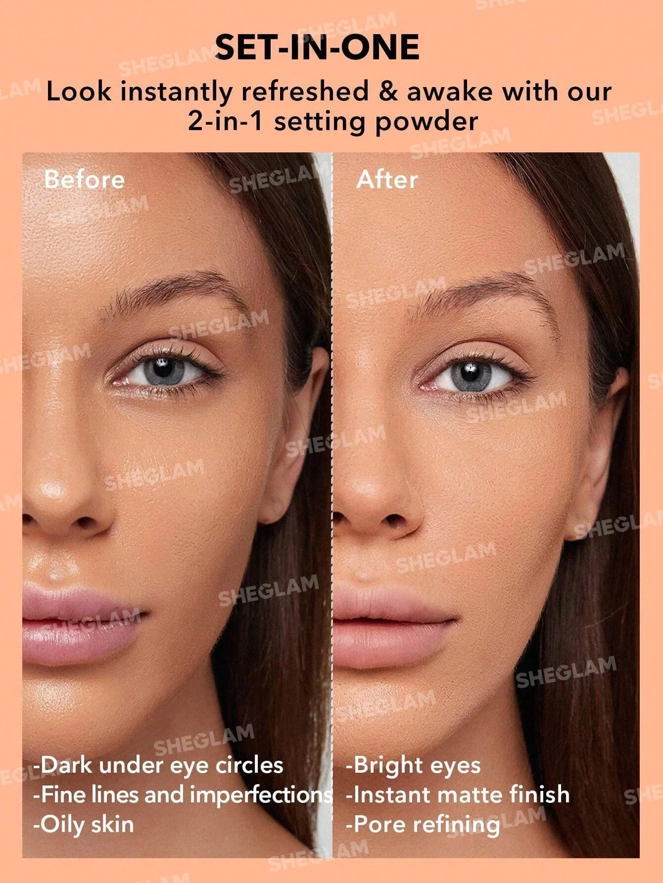 SHEGLAM Insta-Ready Face & Under Eye Setting Powder Duo - Transculent - Image 5