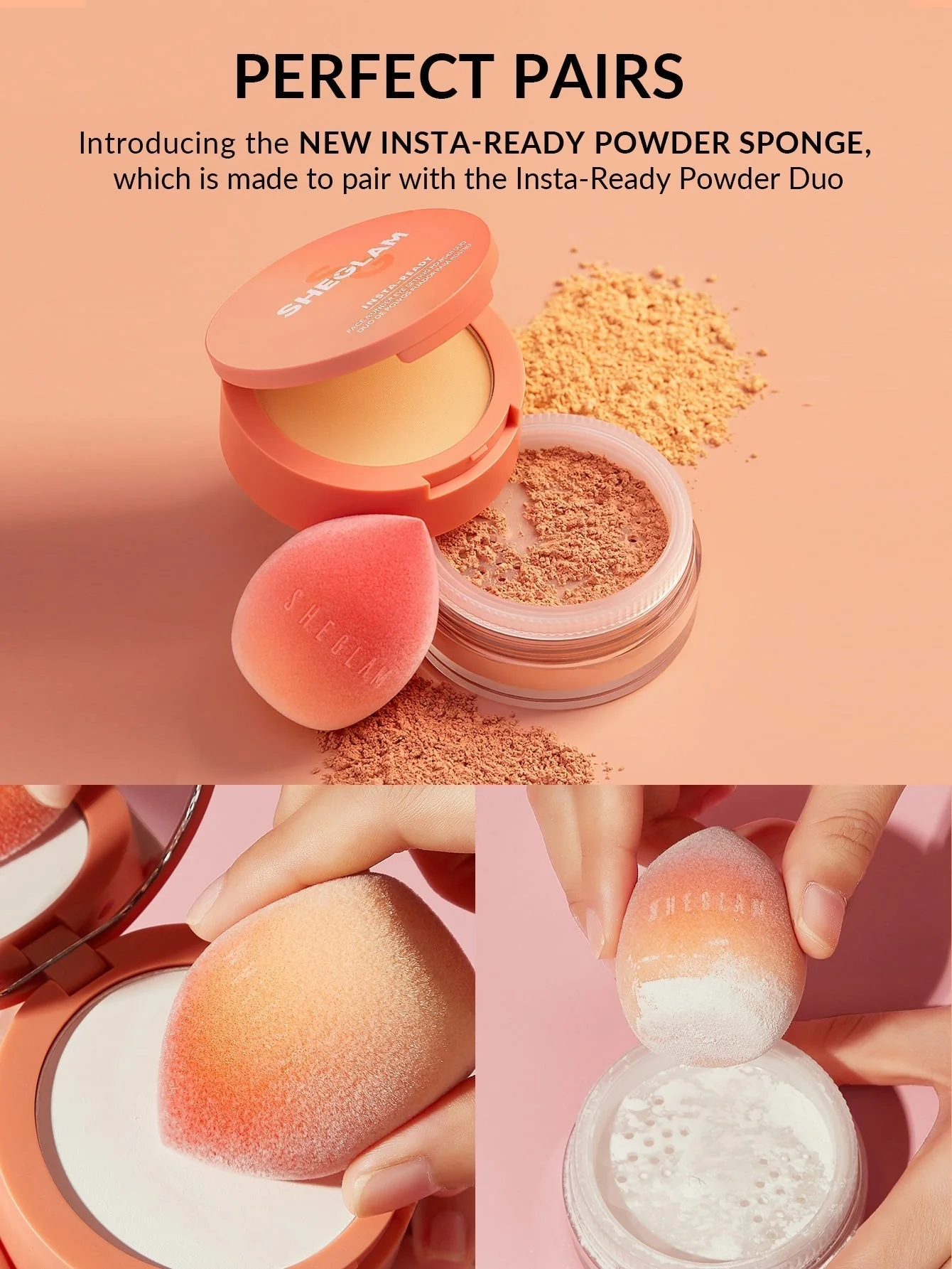 SHEGLAM Insta-Ready Face & Under Eye Setting Powder Duo - Transculent - Image 9