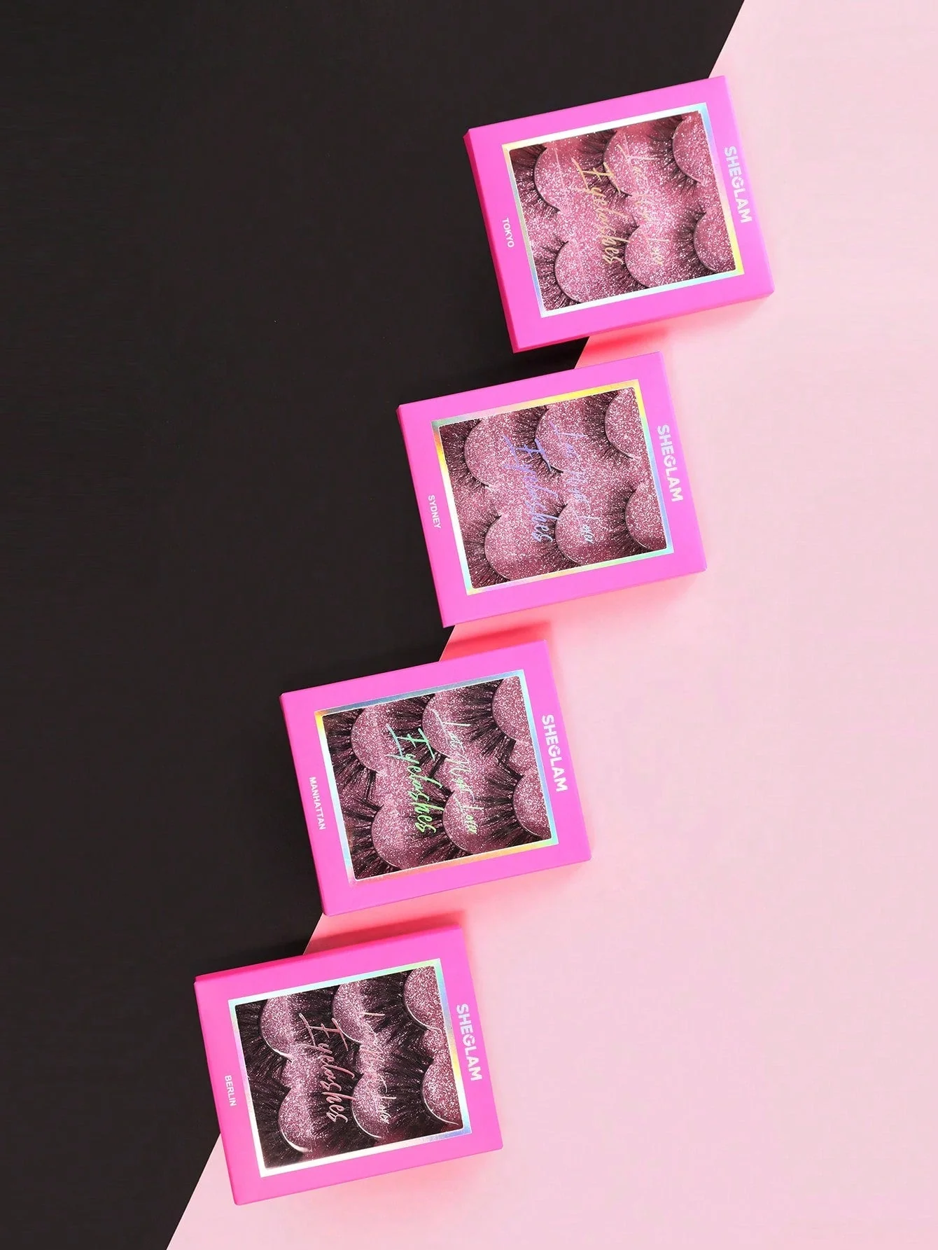 SHEGLAM Late Night Lover Full Volume False Eyelashes-Sydney 3 Pairs Lightweight Comfortable Tapered Natural Fuller Longer Thicker Fake False Eyelashes DIY Eyelash Extension Fake Eyelashes Black Friday Party False Eyelashes - Image 8