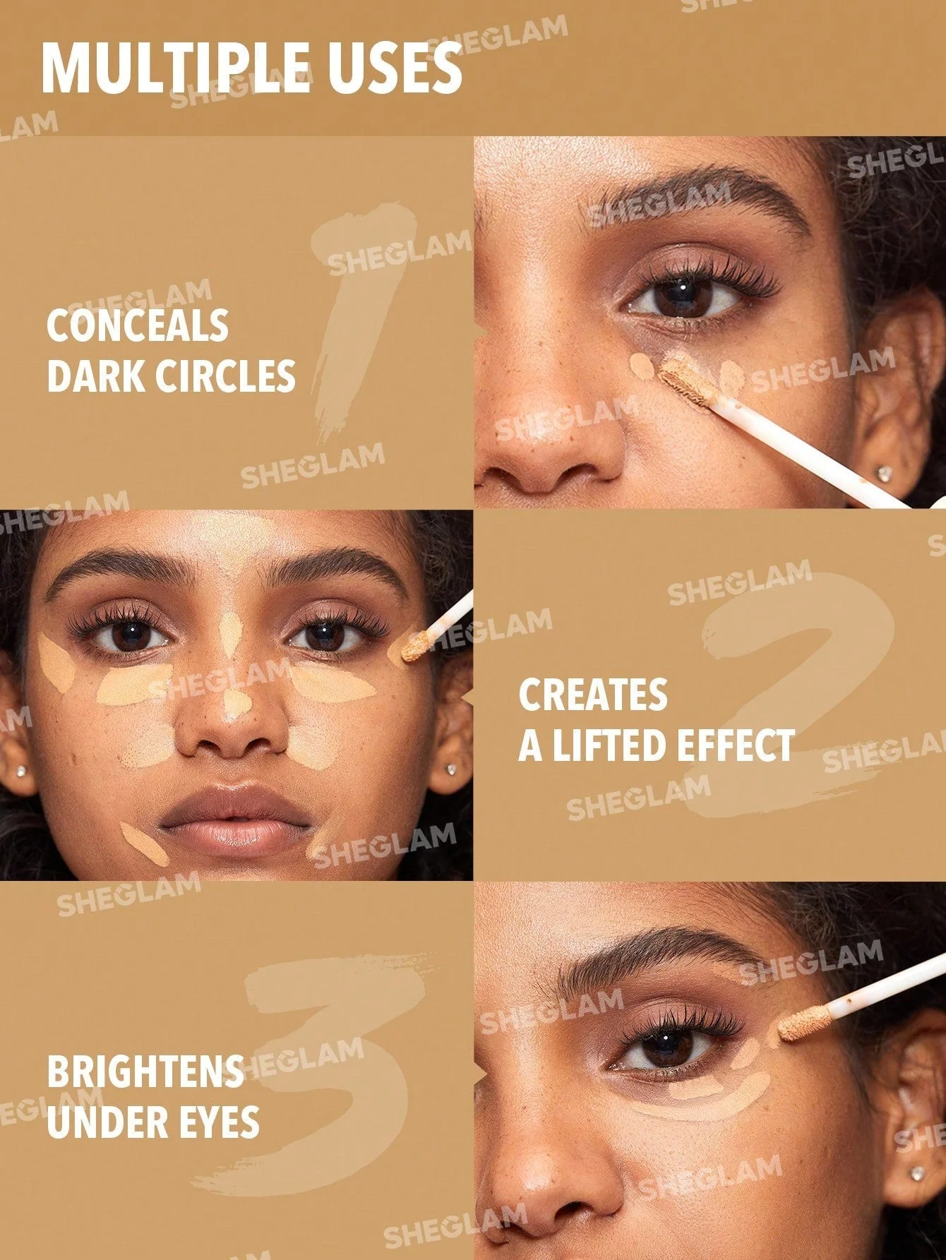 SHEGLAM Like Magic 12Hr Full Coverage Concealer - Matte Liquid Concealer - Image 5
