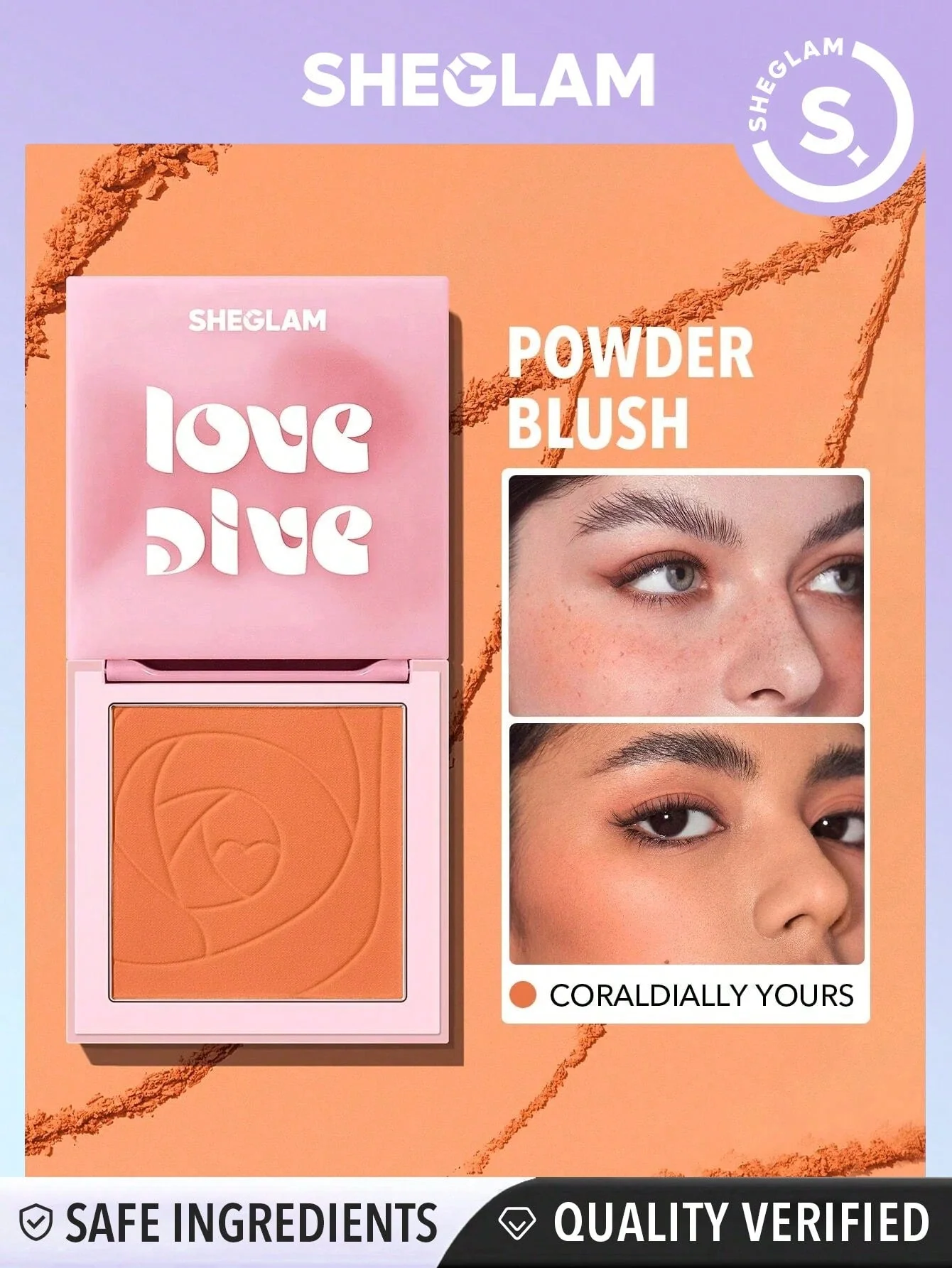 SHEGLAM Love Dive Tender Heart Powder Blush - Image 2