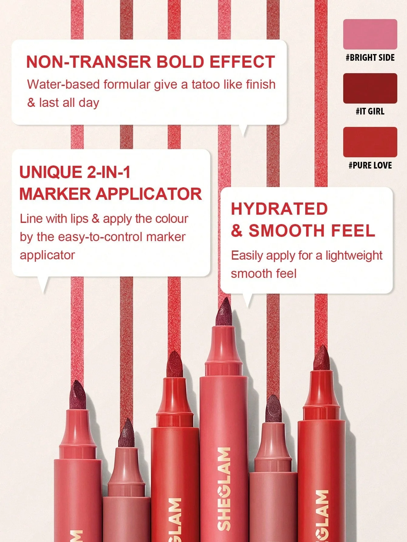 SHEGLAM Love Stained Lip Tint Marker - Image 3