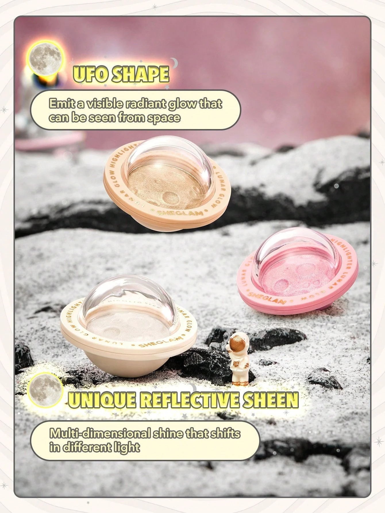 SHEGLAM Lunar Glow Highlighter-Heart Galaxy - Image 12