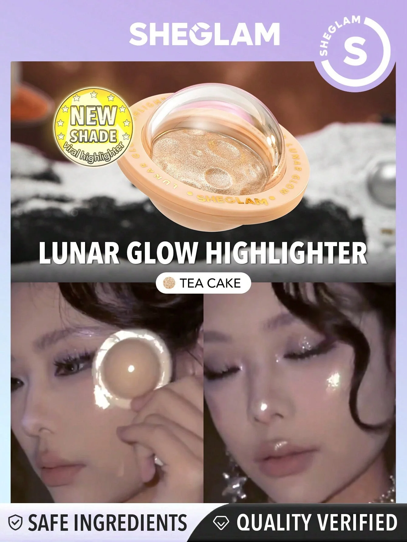 SHEGLAM Lunar Glow Highlighter-Heart Galaxy - Image 7