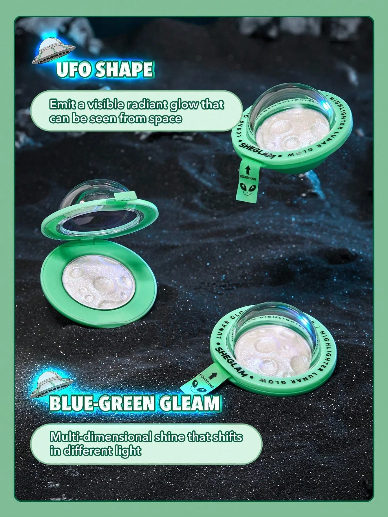 SHEGLAM Lunar Glow Highlighter Multi-Dimensional Shine Highlighter - Image 4