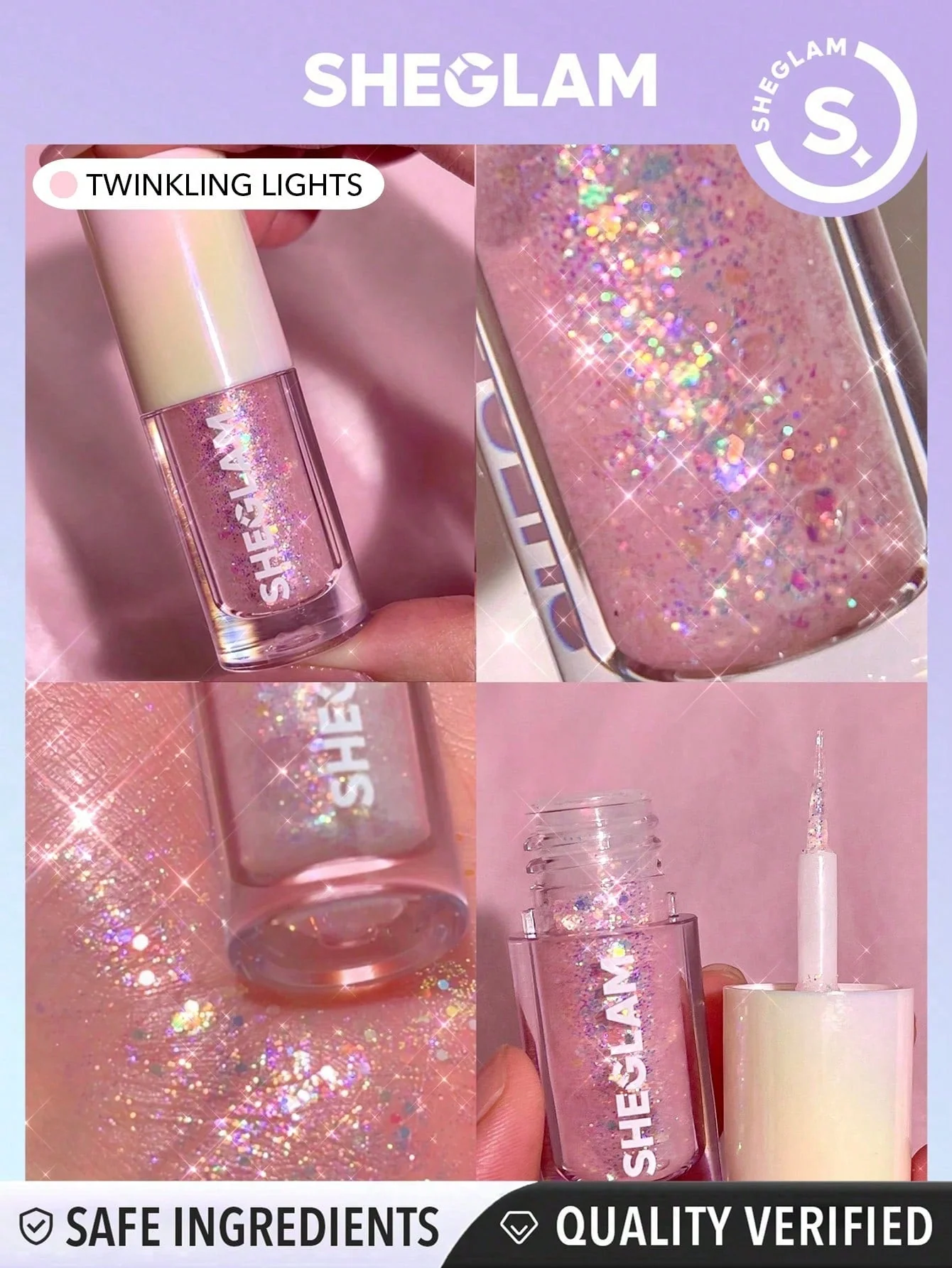 SHEGLAM Party Glitter Liner-Disco Ball  Liquid Eyeshadow Gel Silver High Shine Long Lasting Highly Pigmented Long Wear Liquid Liner - Image 5