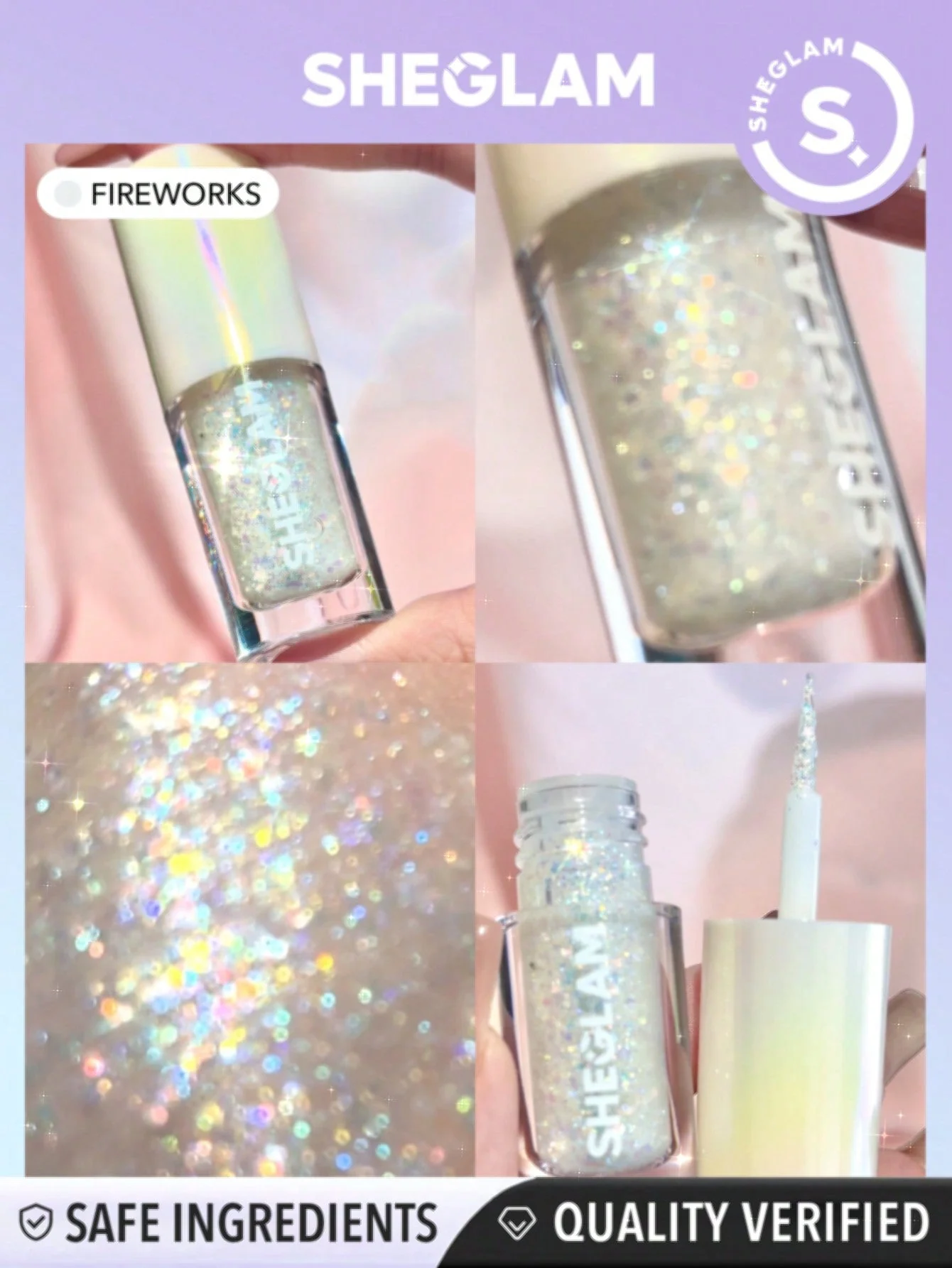 SHEGLAM Party Glitter Liner-Disco Ball  Liquid Eyeshadow Gel Silver High Shine Long Lasting Highly Pigmented Long Wear Liquid Liner FD - Image 4