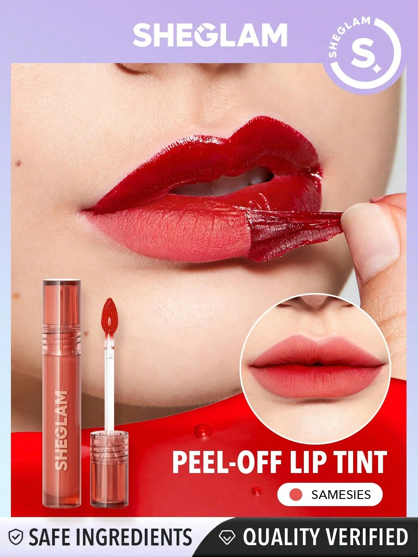 SHEGLAM Peel Talk Lip Tint-Tongue Twister Long-Lasting Waterproof Liquid Lipstick Peel Off Lip Stain High Pigment Tattoo Tint Black Friday Sale Gift Lip Tint - Image 9