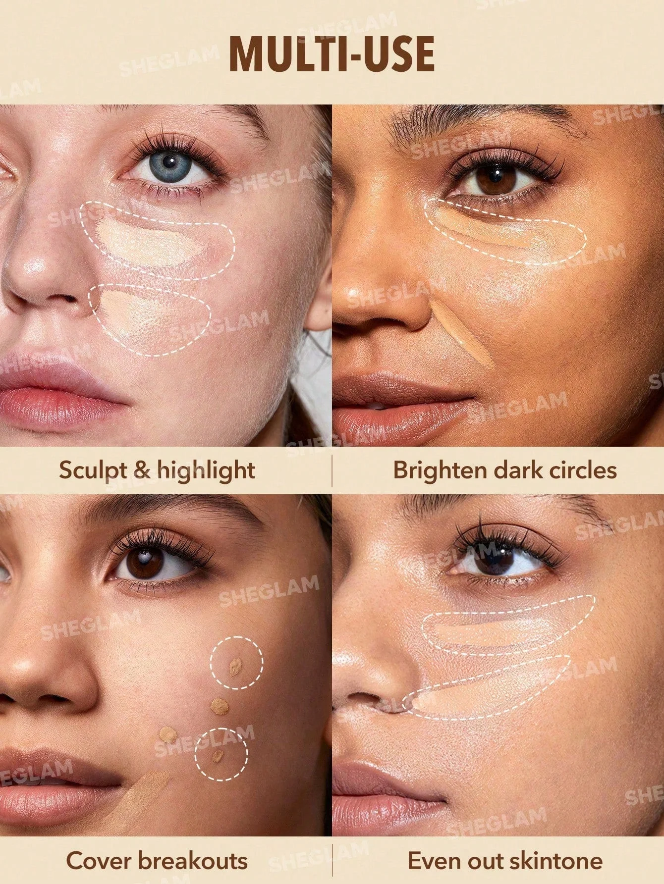 SHEGLAM Perfect Skin High Coverage Concealer - Image 15