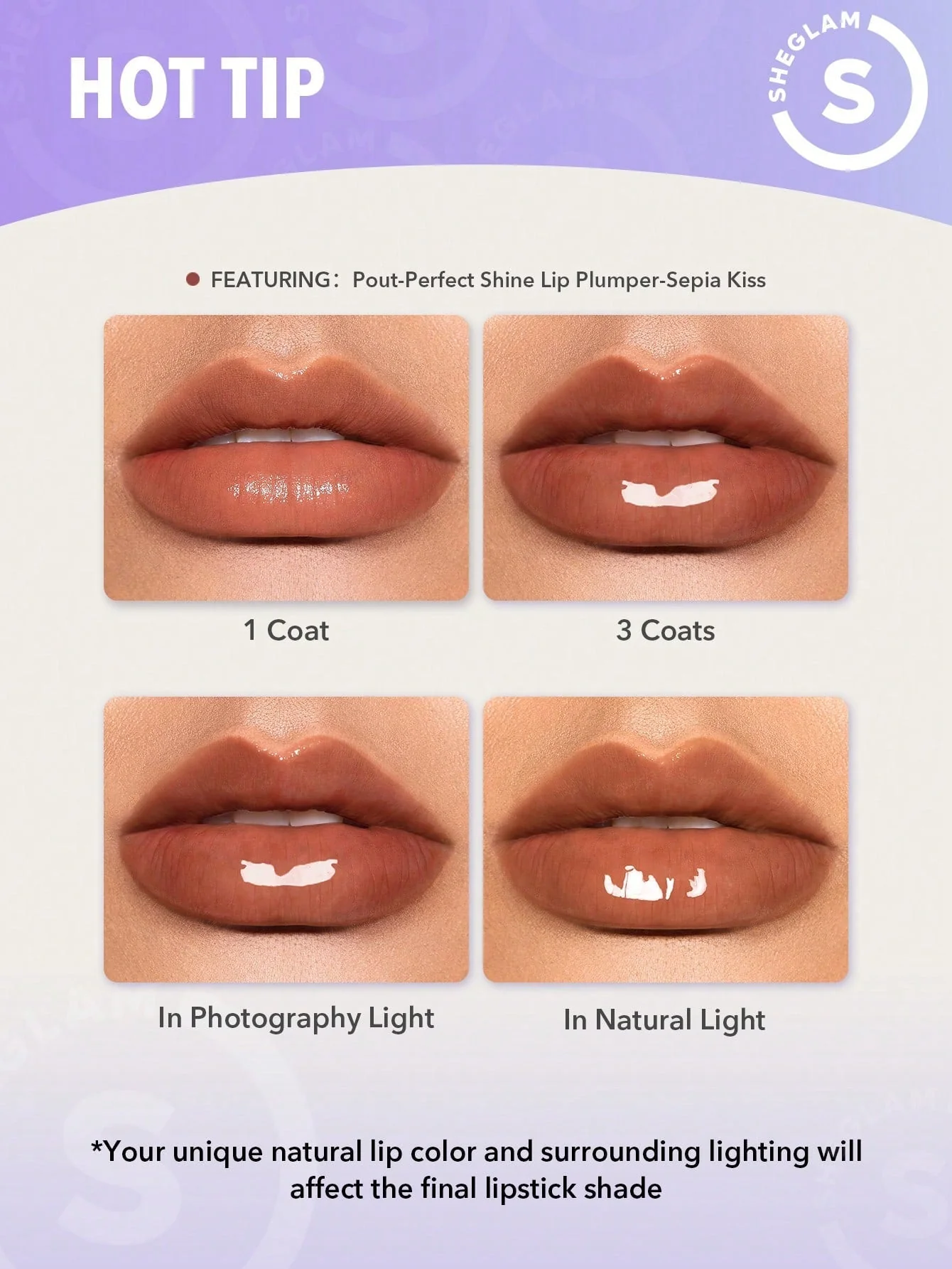 SHEGLAM Pout-Perfect Shine Lip Plumper - Image 8