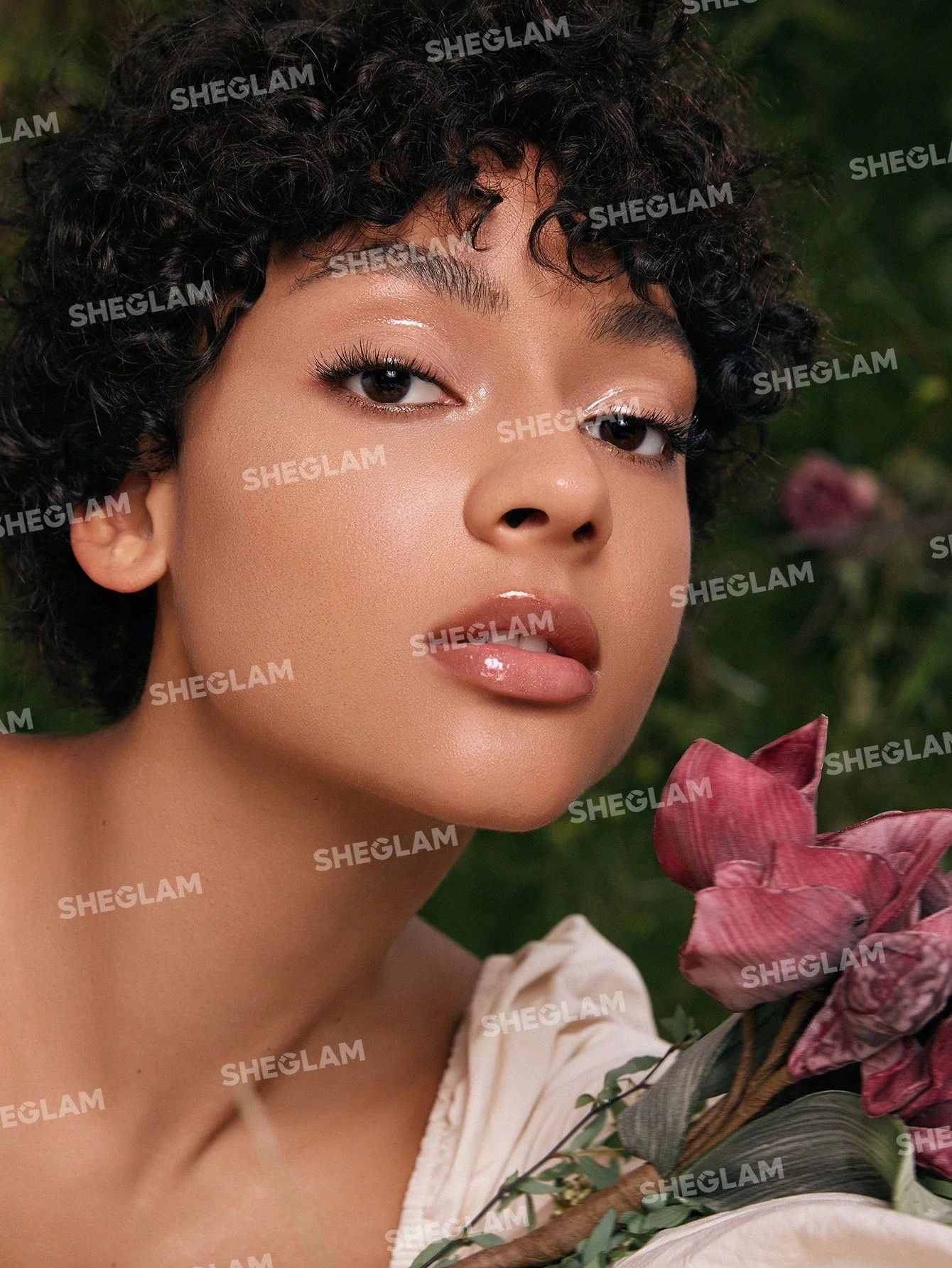 SHEGLAM Power Bouquet Lip Gloss -Power Petals  Shiny Tinted Moisturizing Lip Gloss Plumping Non-Sticky Lip Oil Repairing Cherry Blossom Extract Lip Care - Image 19
