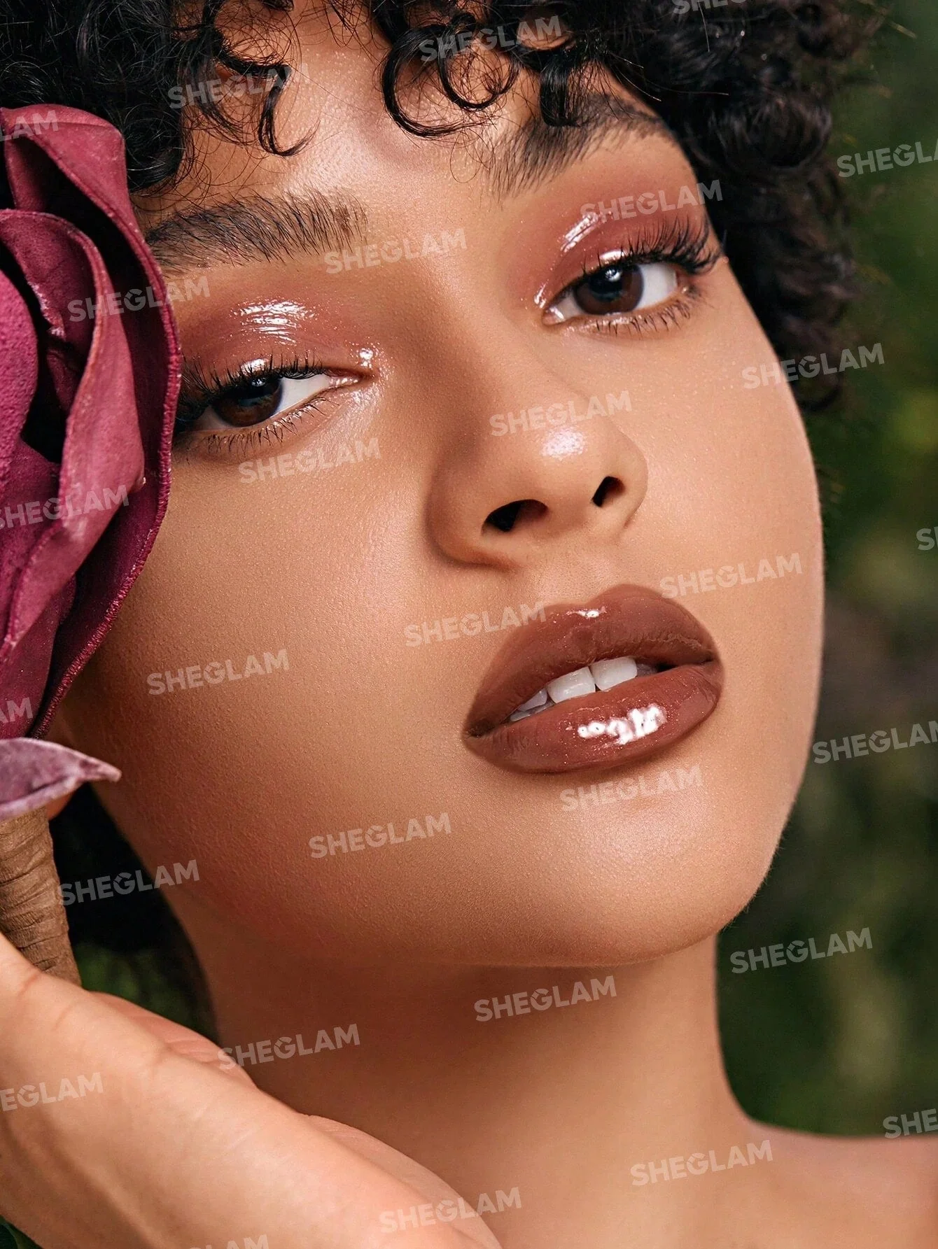 SHEGLAM Power Bouquet Lip Gloss -Power Petals  Shiny Tinted Moisturizing Lip Gloss Plumping Non-Sticky Lip Oil Repairing Cherry Blossom Extract Lip Care - Image 44