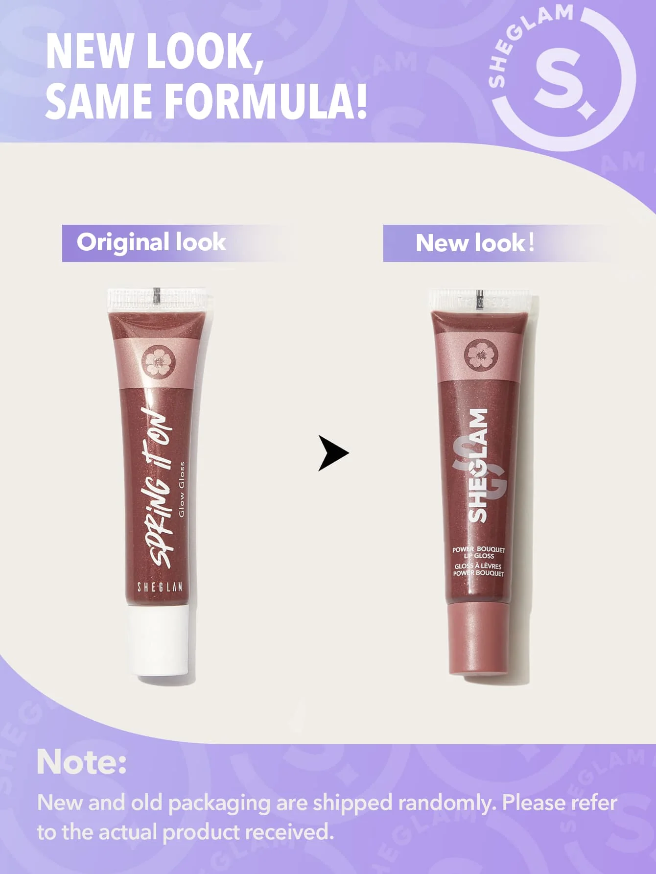 SHEGLAM Power Bouquet Lip Gloss -Power Petals  Shiny Tinted Moisturizing Lip Gloss Plumping Non-Sticky Lip Oil Repairing Cherry Blossom Extract Lip Care - Image 48