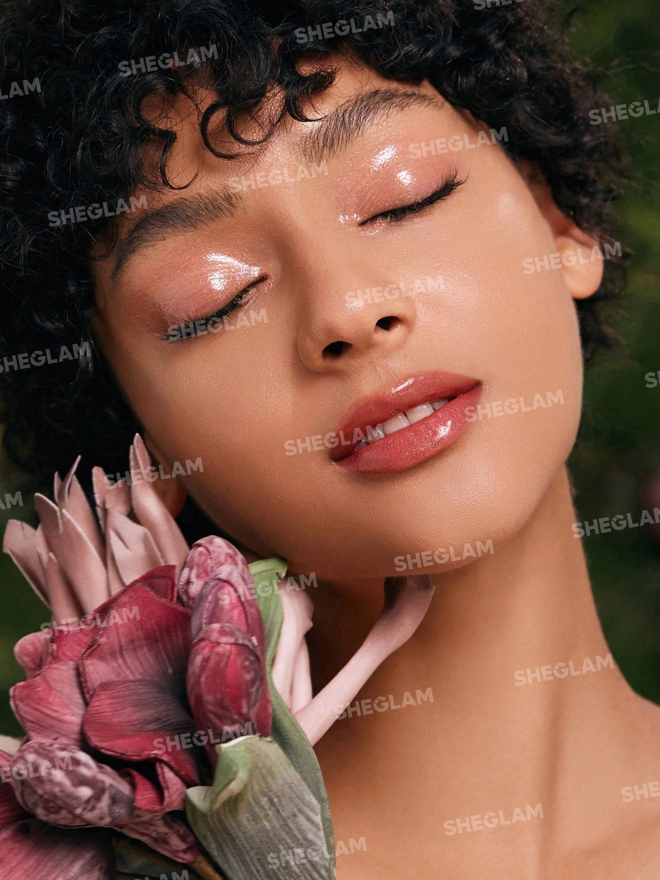 SHEGLAM Power Bouquet Lip Gloss -Power Petals  Shiny Tinted Moisturizing Lip Gloss Plumping Non-Sticky Lip Oil Repairing Cherry Blossom Extract Lip Care - Image 51