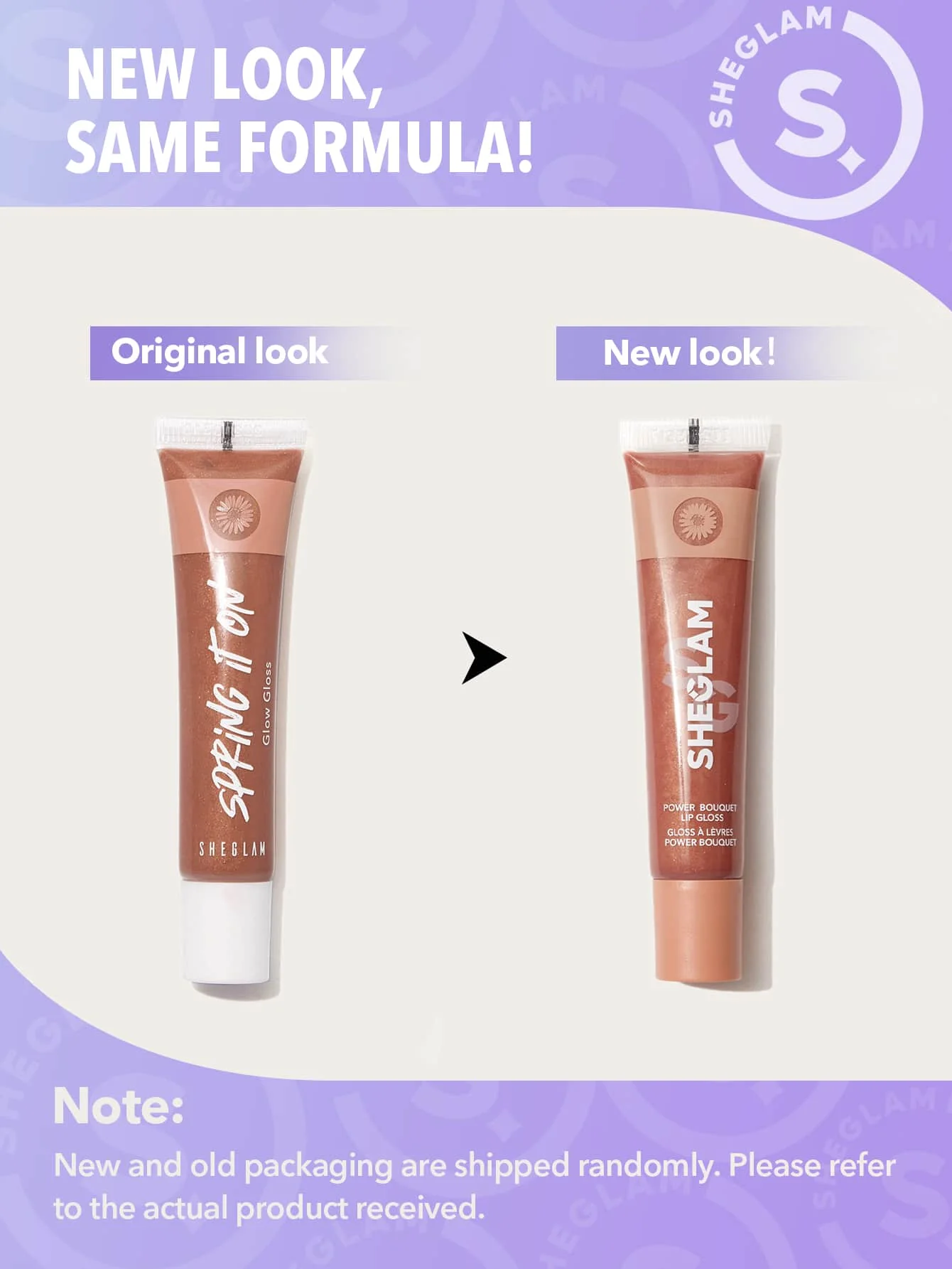 SHEGLAM Power Bouquet Lip Gloss -Power Petals  Shiny Tinted Moisturizing Lip Gloss Plumping Non-Sticky Lip Oil Repairing Cherry Blossom Extract Lip Care - Image 55