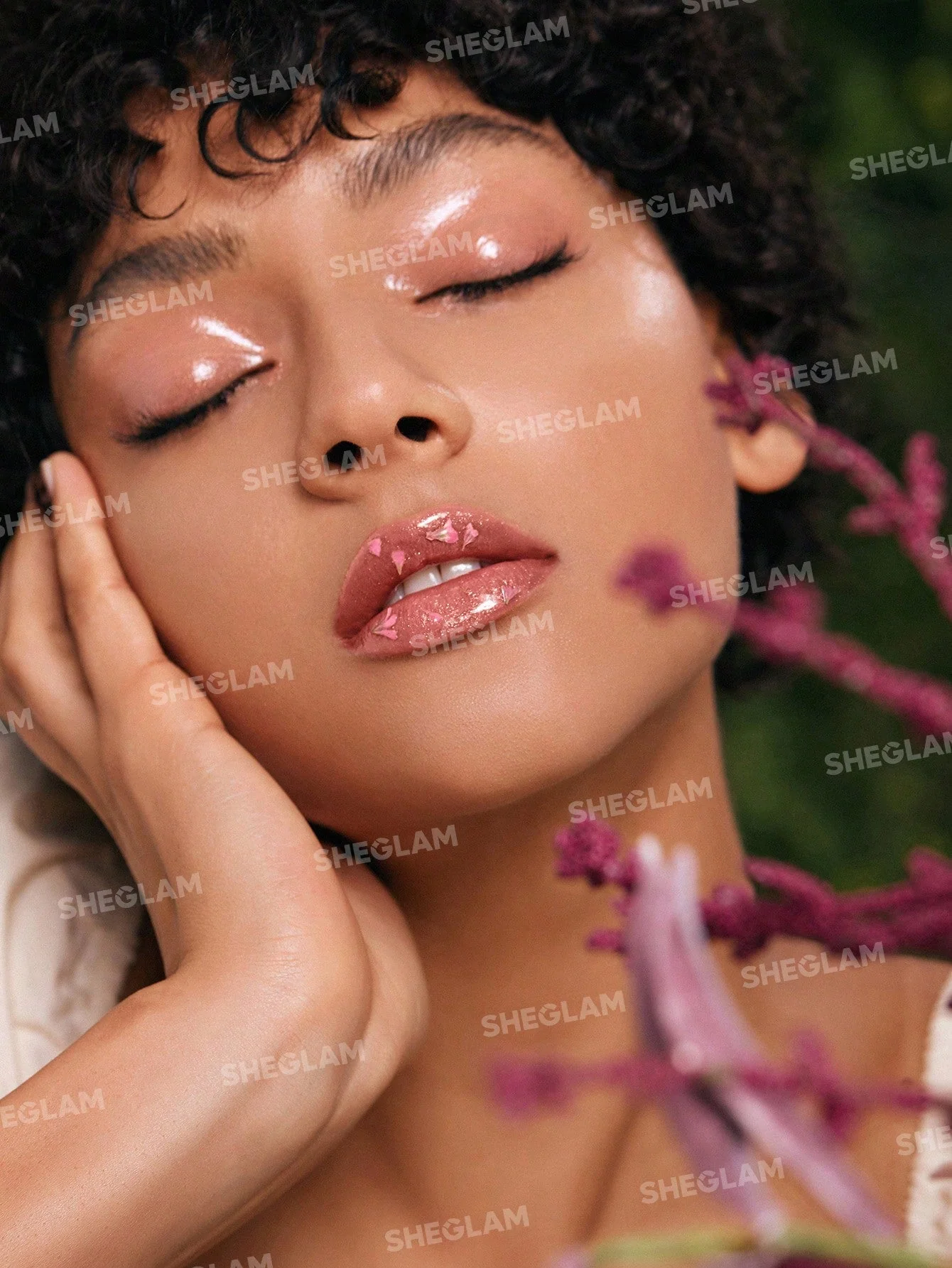 SHEGLAM Power Bouquet Lip Gloss -Power Petals  Shiny Tinted Moisturizing Lip Gloss Plumping Non-Sticky Lip Oil Repairing Cherry Blossom Extract Lip Care - Image 58