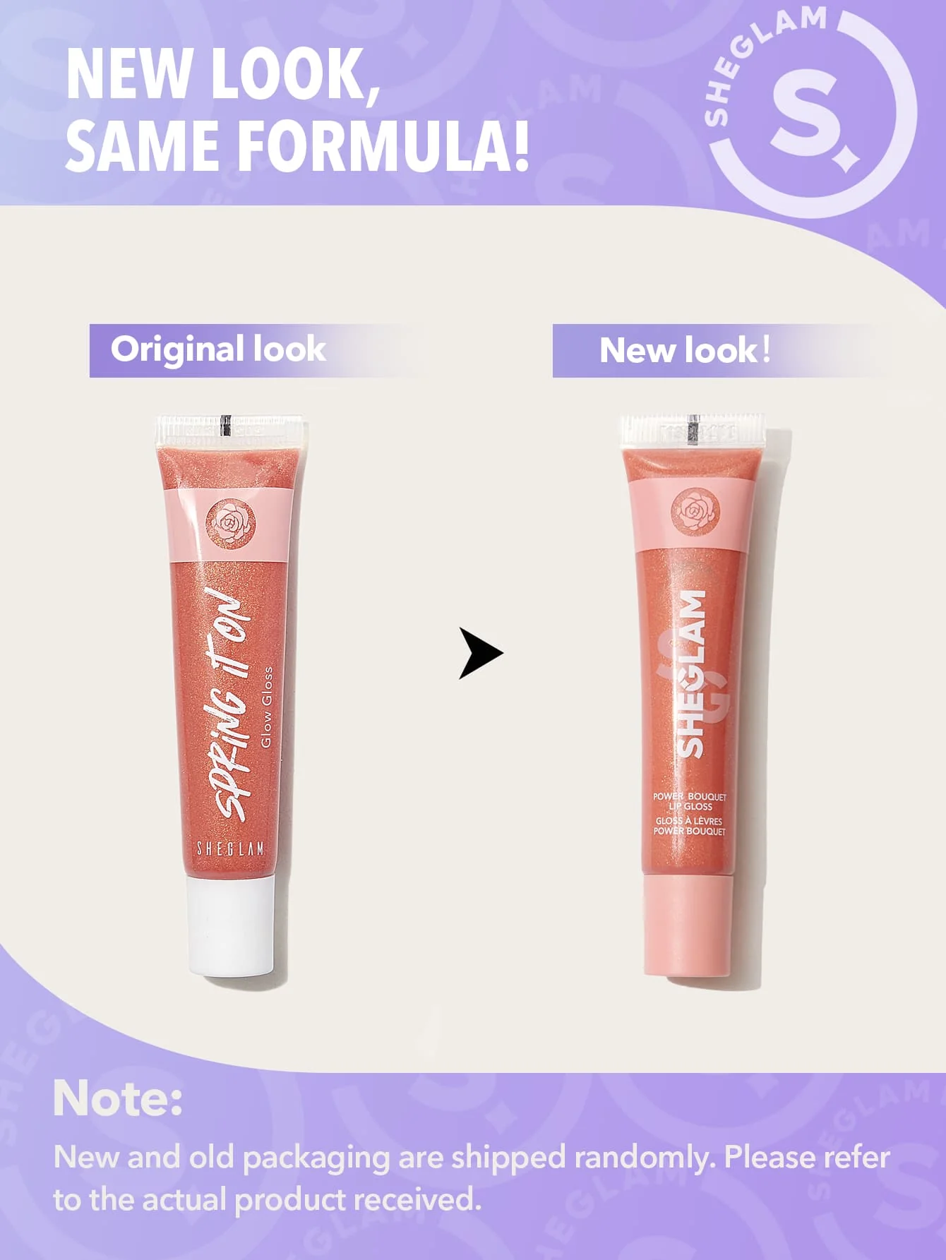 SHEGLAM Power Bouquet Lip Gloss -Power Petals  Shiny Tinted Moisturizing Lip Gloss Plumping Non-Sticky Lip Oil Repairing Cherry Blossom Extract Lip Care - Image 62