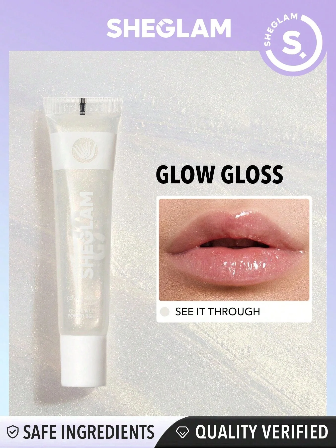 SHEGLAM Power Bouquet Lip Gloss -Power Petals  Shiny Tinted Moisturizing Lip Gloss Plumping Non-Sticky Lip Oil Repairing Cherry Blossom Extract Lip Care - Image 8