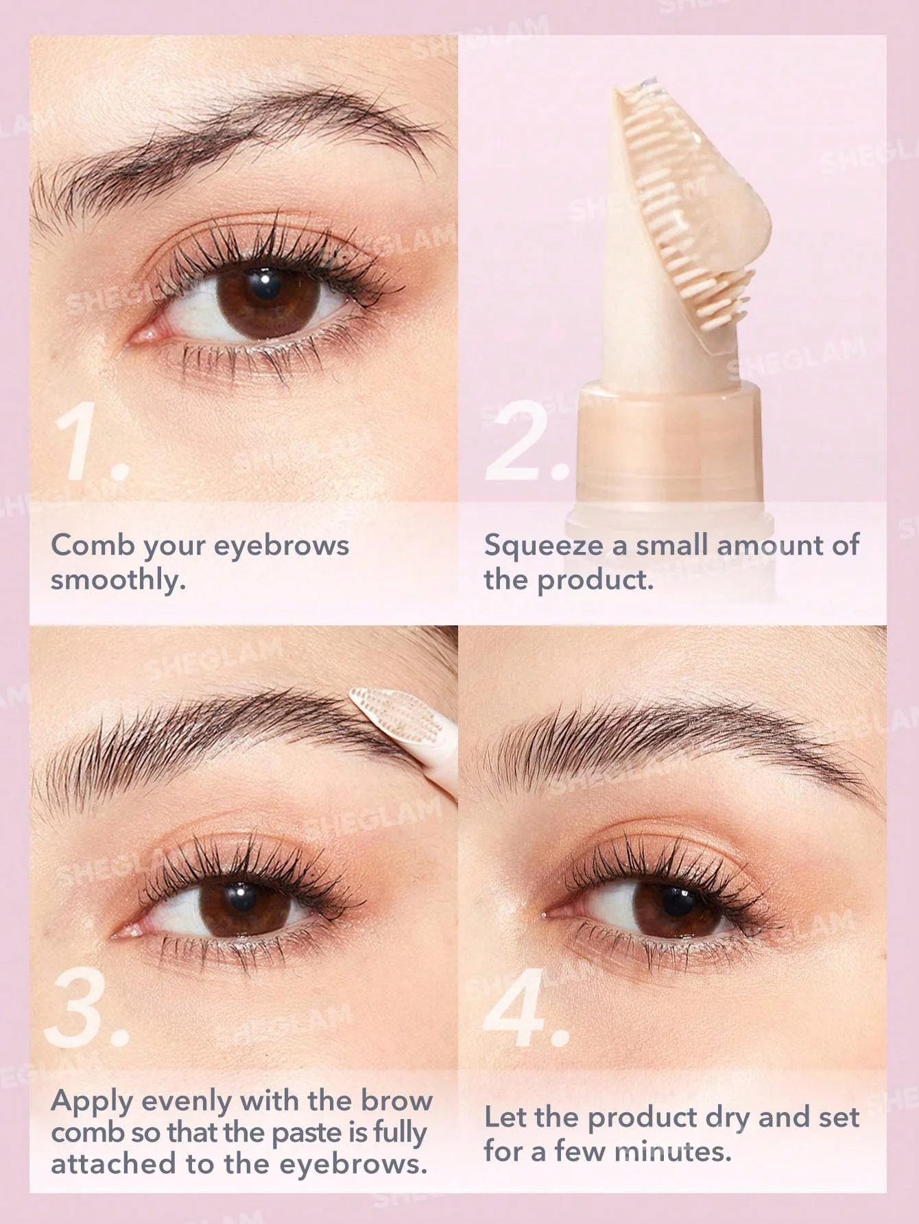SHEGLAM Set Me Up Brow Hold-Crystal Clear  Waterproof Eyebrow Gel - Image 14