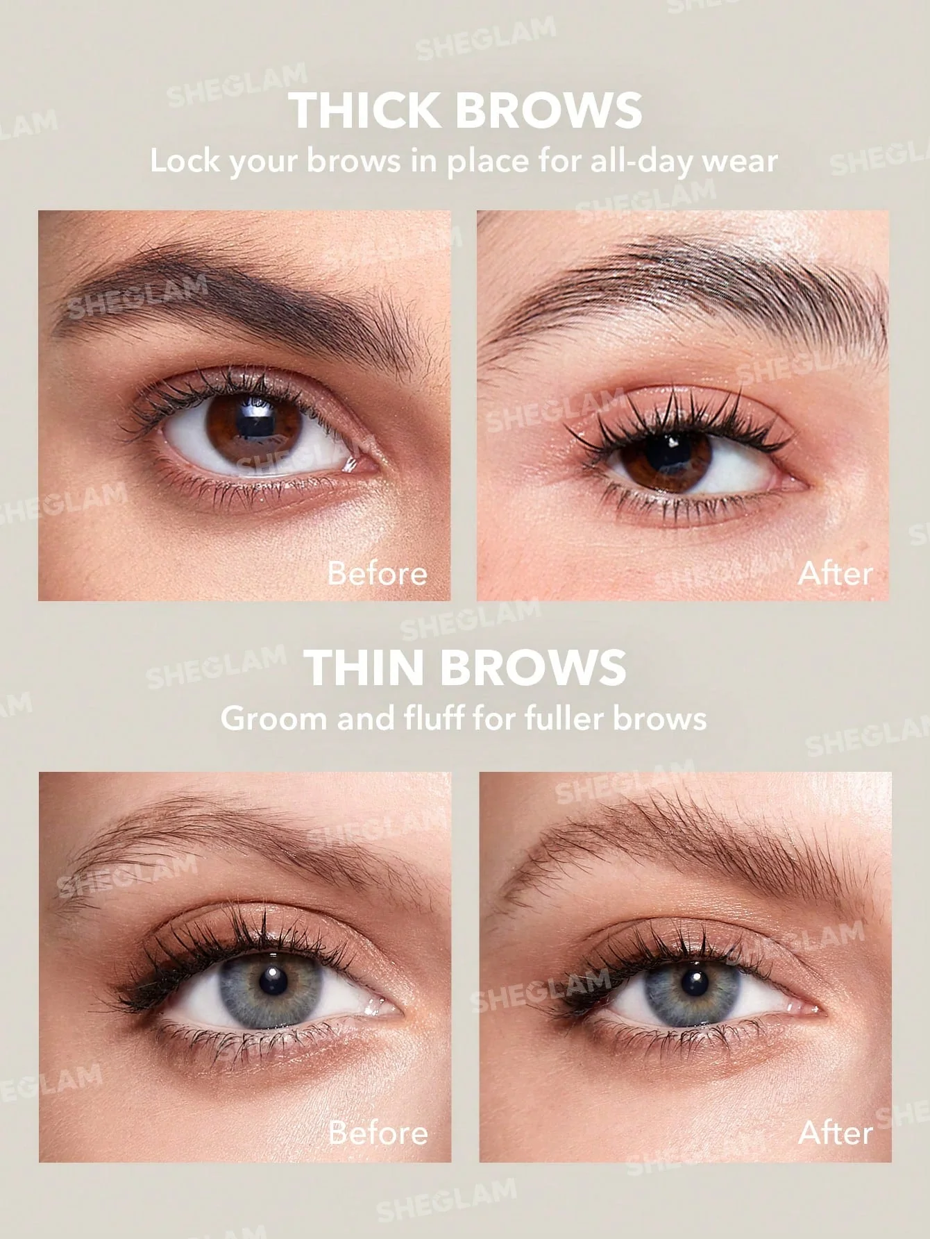 SHEGLAM Set Me Up Brow Hold-Crystal Clear  Waterproof Eyebrow Gel - Image 4