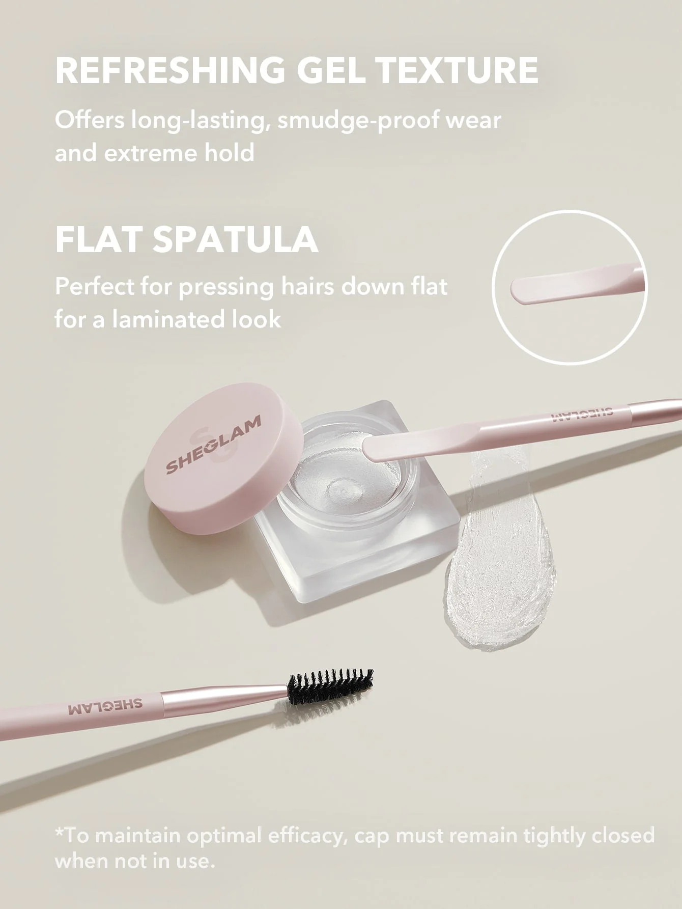SHEGLAM Set Me Up Brow Hold-Crystal Clear  Waterproof Eyebrow Gel - Image 5