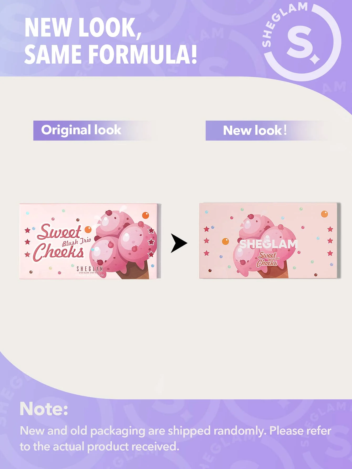 SHEGLAM Sweet Cheeks Blush Trio-Enamored 3-Clolor Powder Blush Palette - Image 9