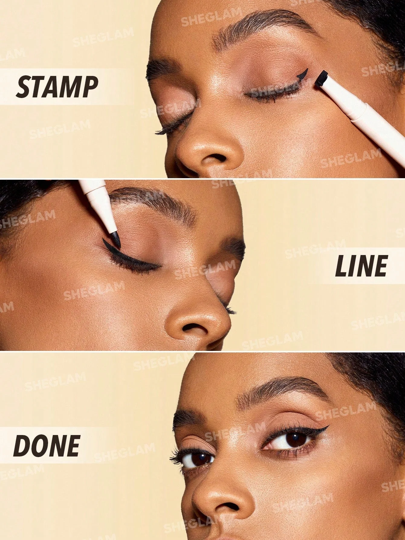 SHEGLAM Wing It Waterproof Liner Duo - Black 2 In 1 Waterproof Liquid Eyeliner FD - Image 24