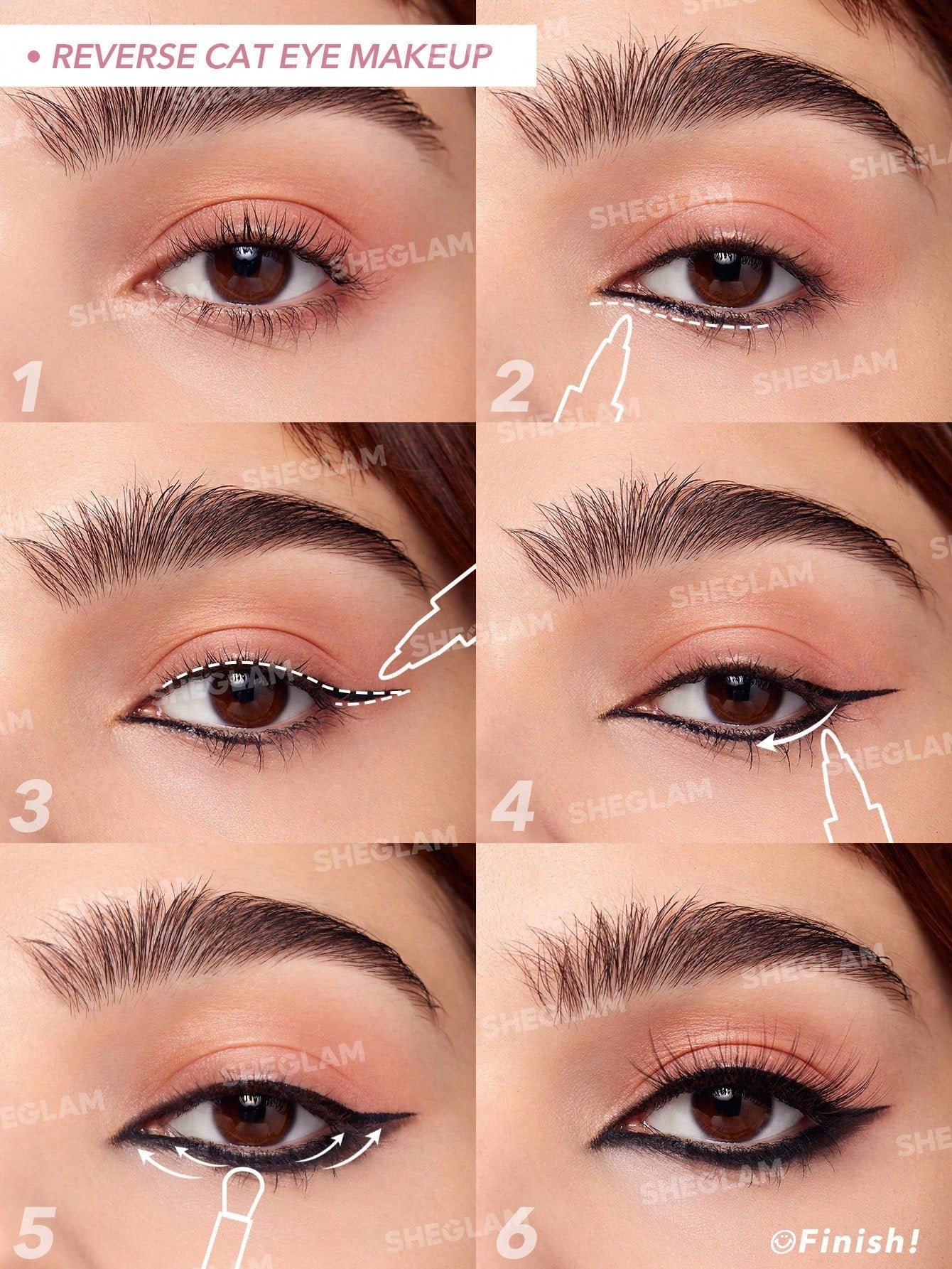 SHEGLAM Wing It Waterproof Liner Duo - Black 2 In 1 Waterproof Liquid Eyeliner FD - Image 38