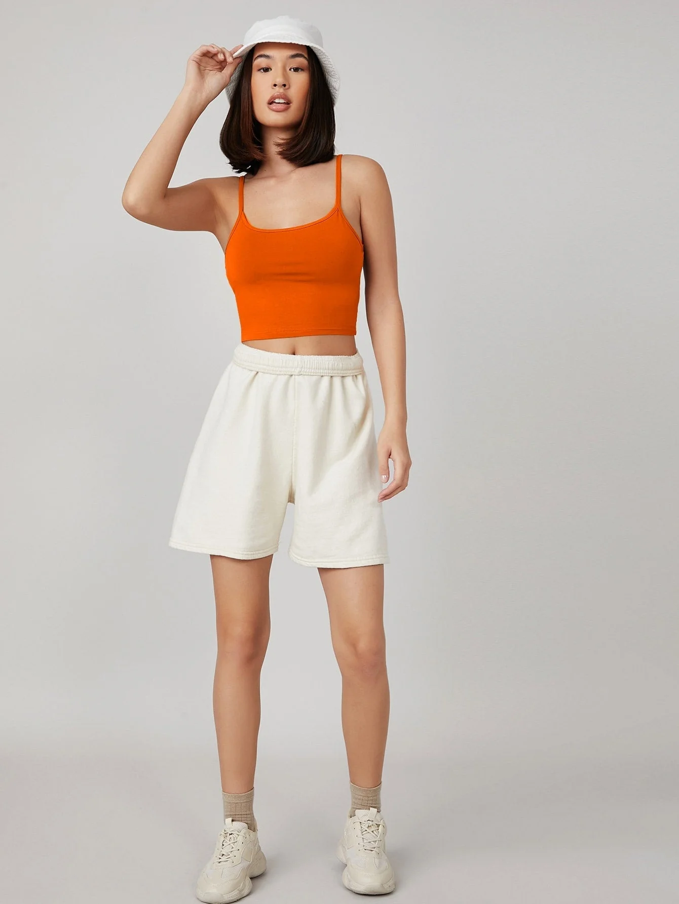 SHEIN BASICS Solid Form Fitted Crop Cami Top (FD) - Image 11