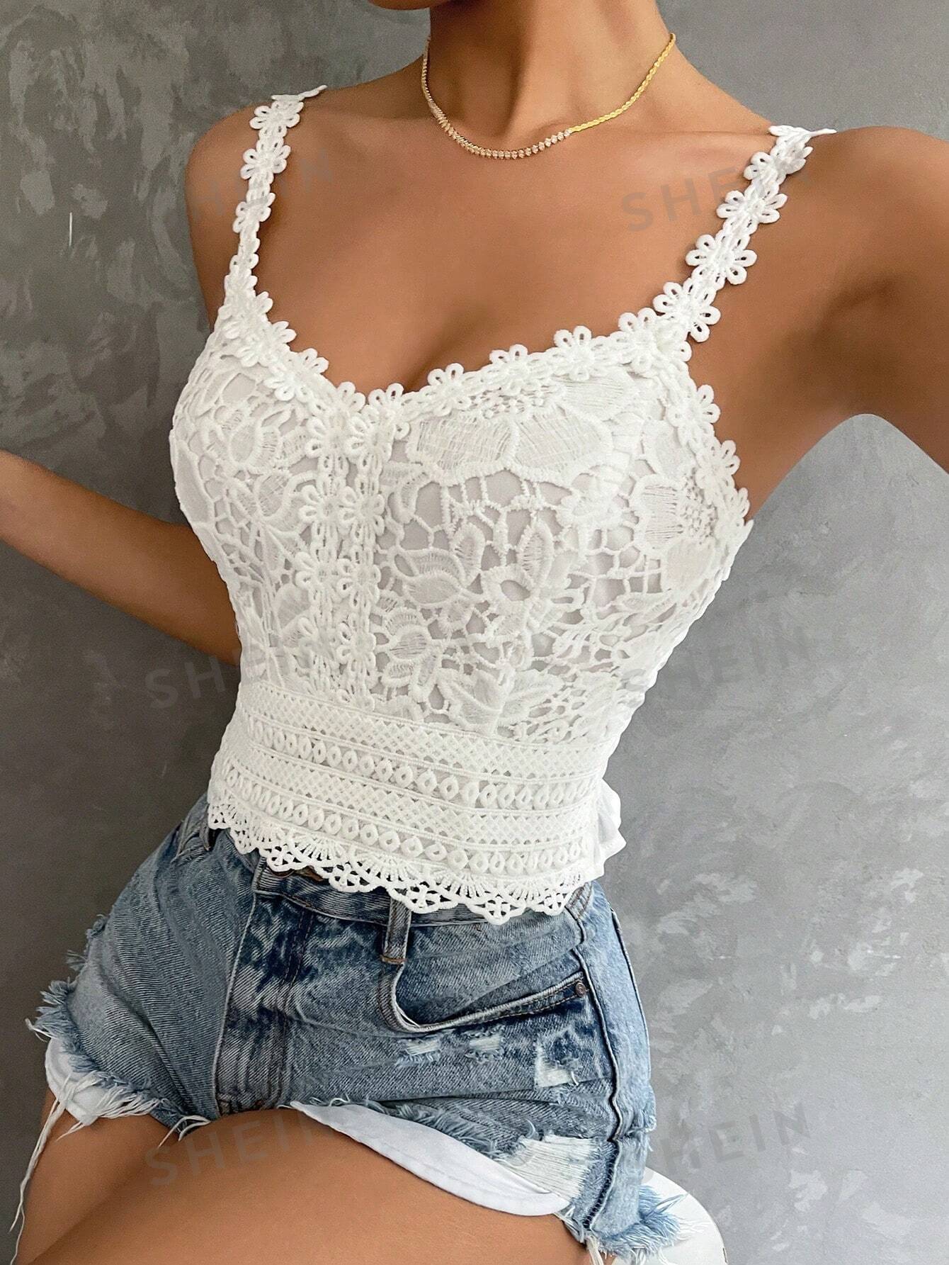 SHEIN Guipure Lace Cami Top - Image 4