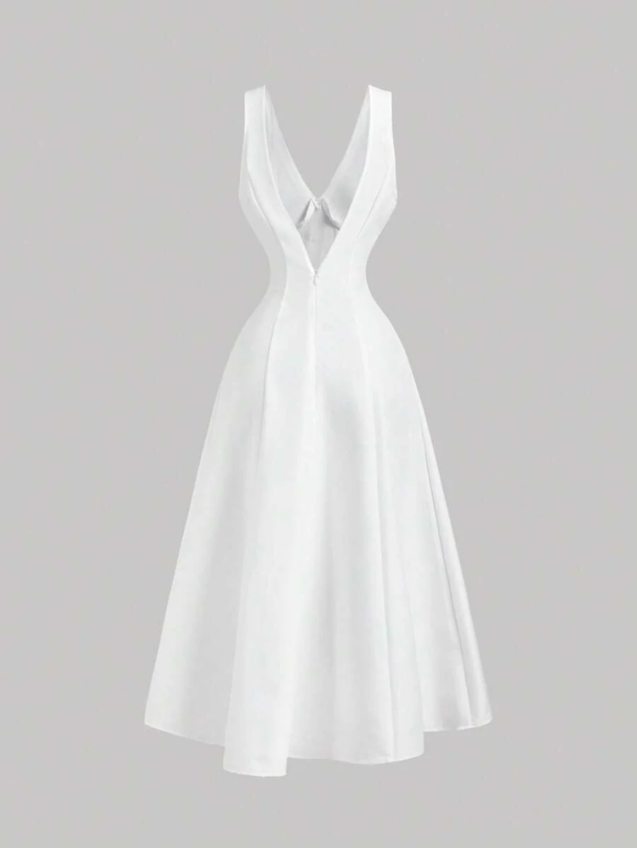 Women Sleeveless Waist-Cinched Mini Dress MOD - Image 14
