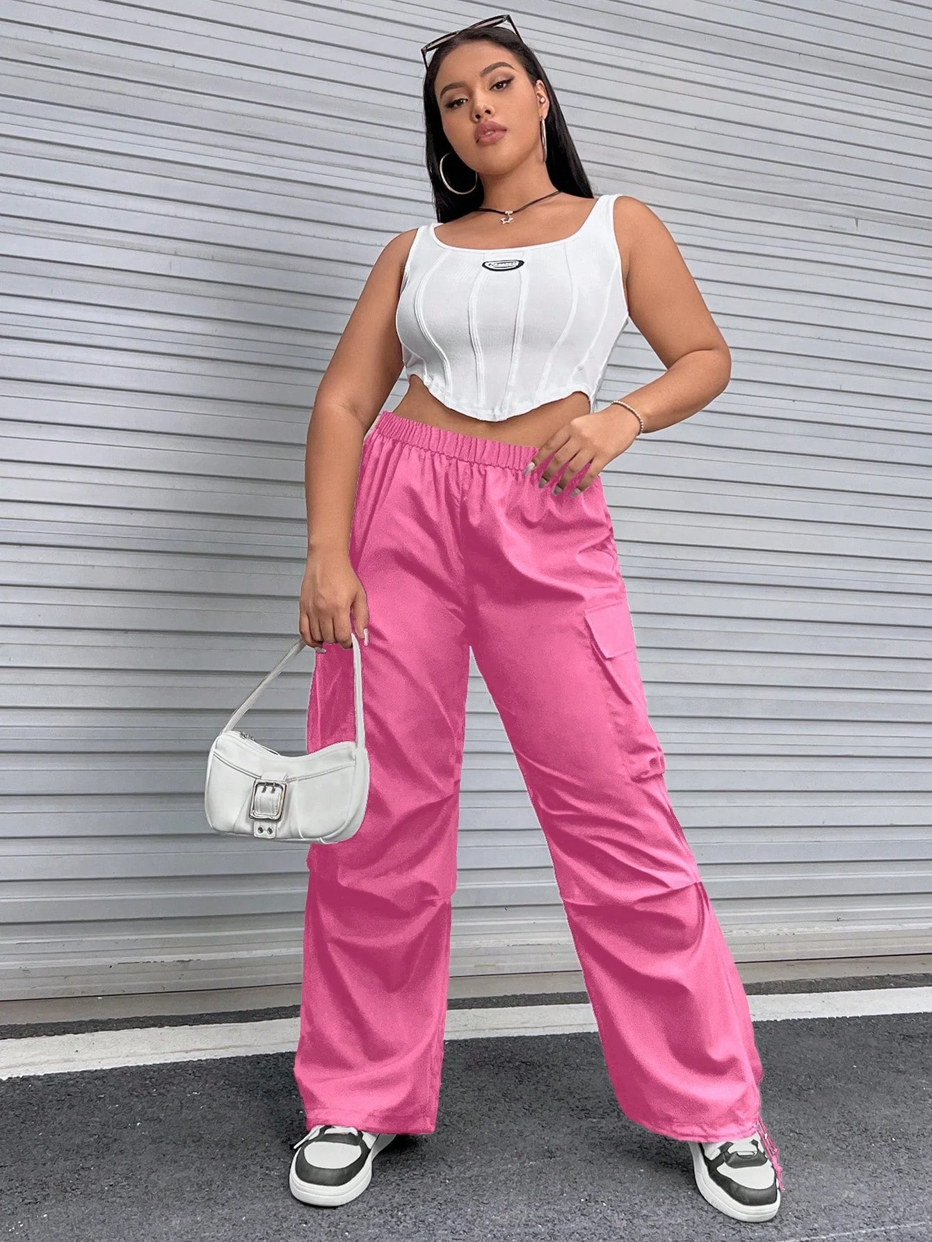 SHEIN Plus Flap Pocket Side Cargo Pants - Image 15