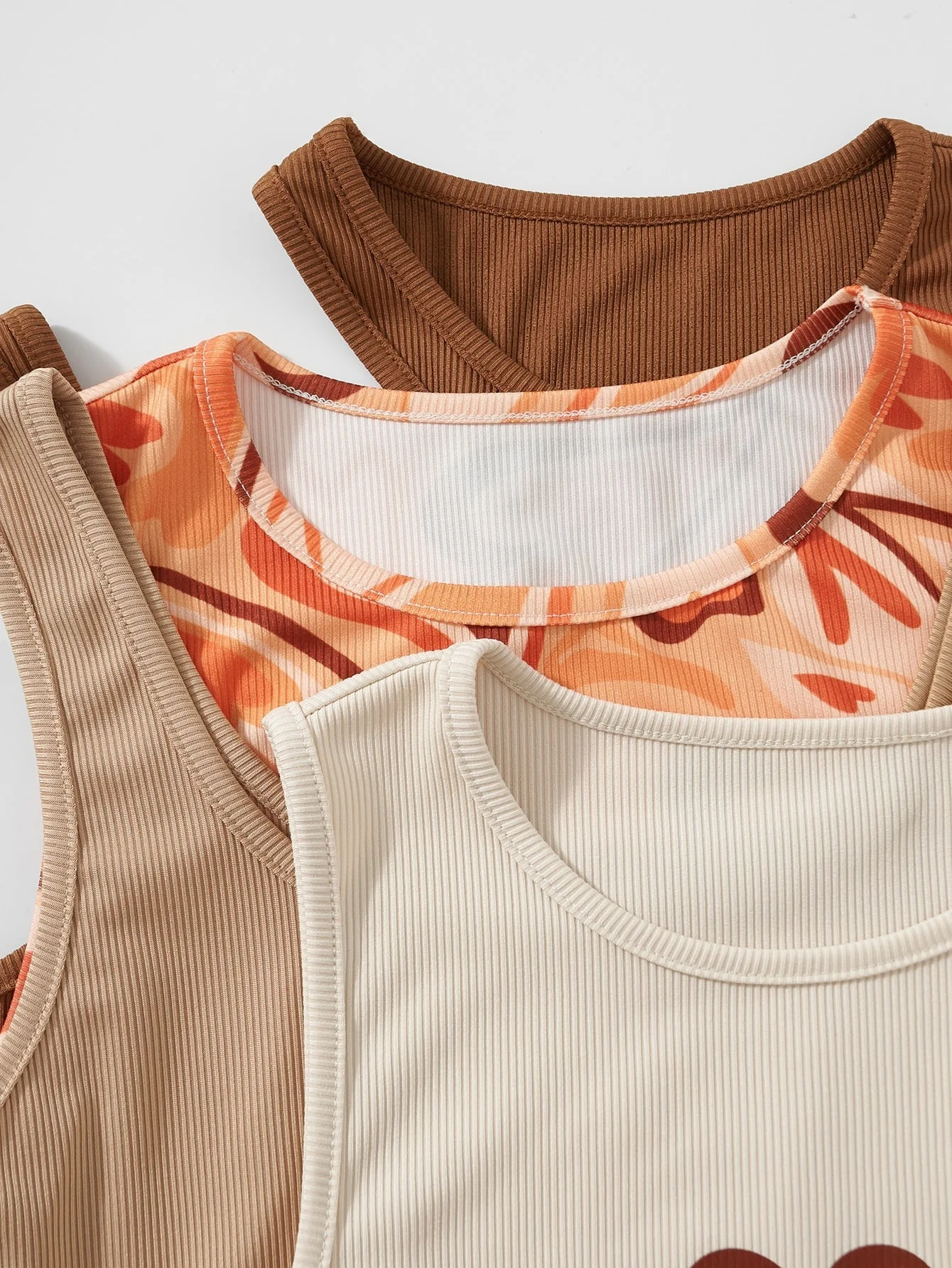 SHEIN Qutie 4pcs Heart Print Drawstring Side Tank Top - Image 22