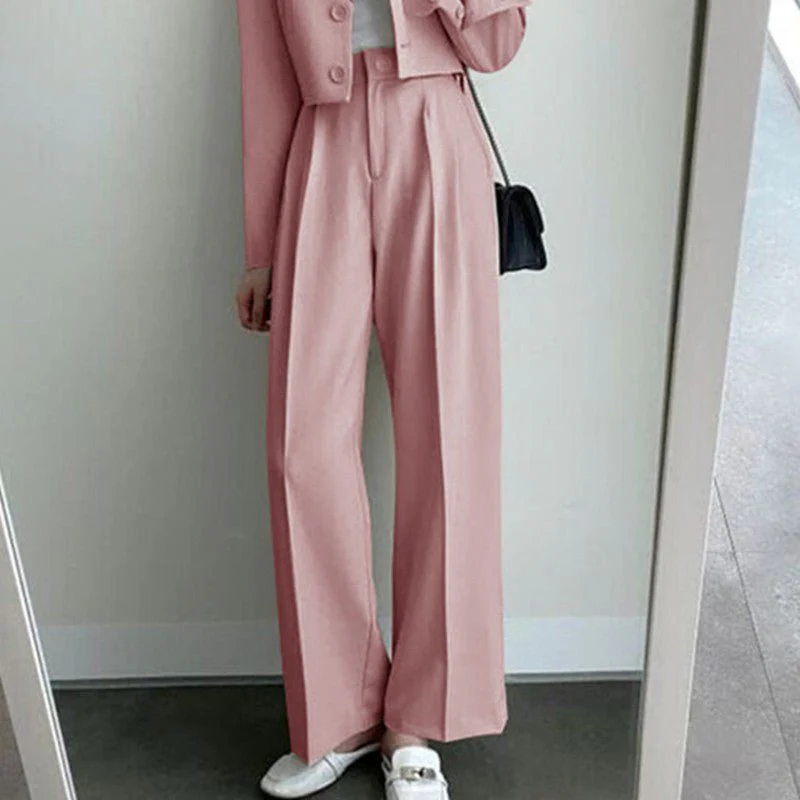 Short Blazer Suit Set for Women Including Pants - Image 10