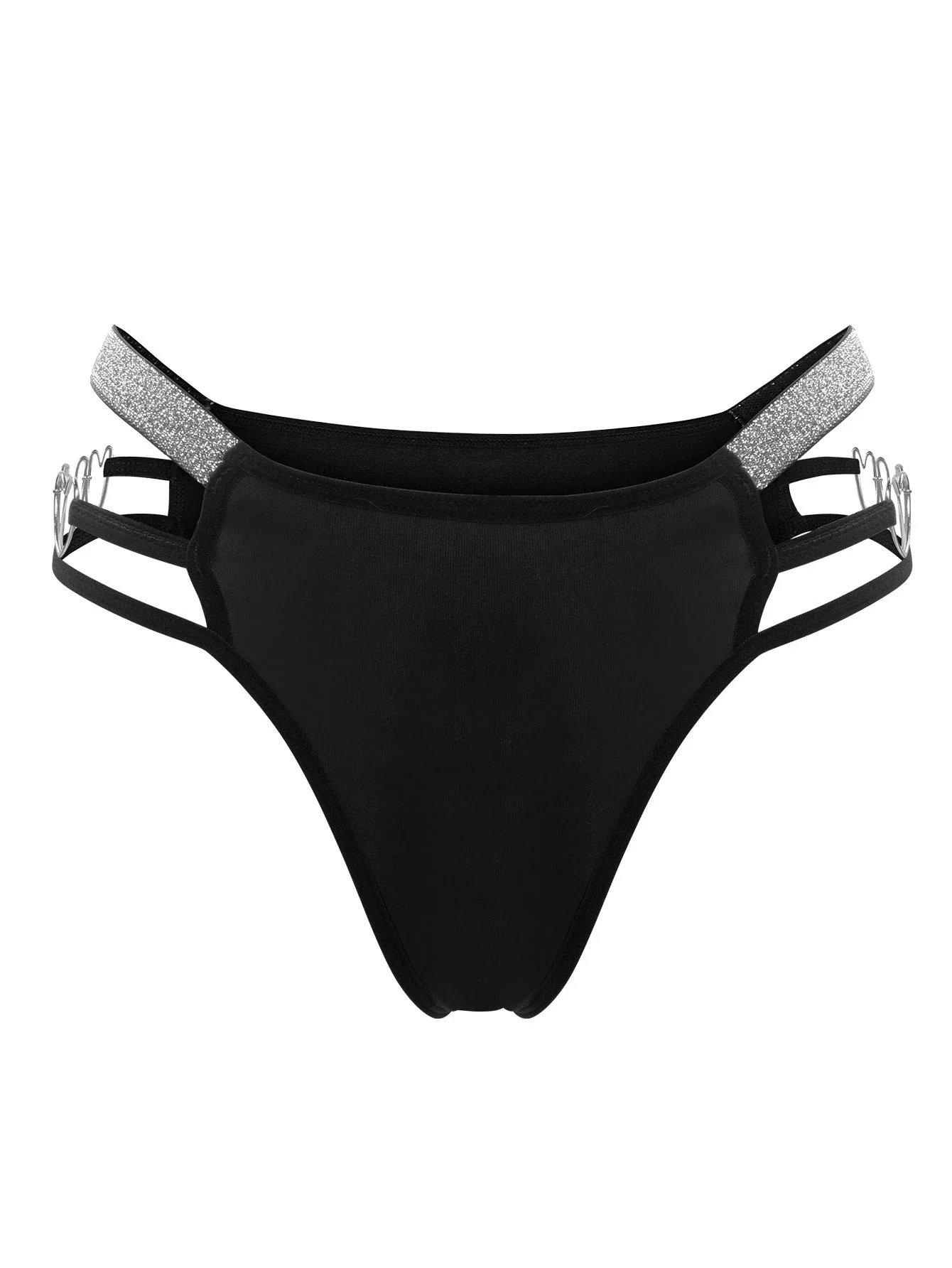 Silver Heart | Multi-Color Thin Strap Breathable Mid-Waist Thong - Image 3