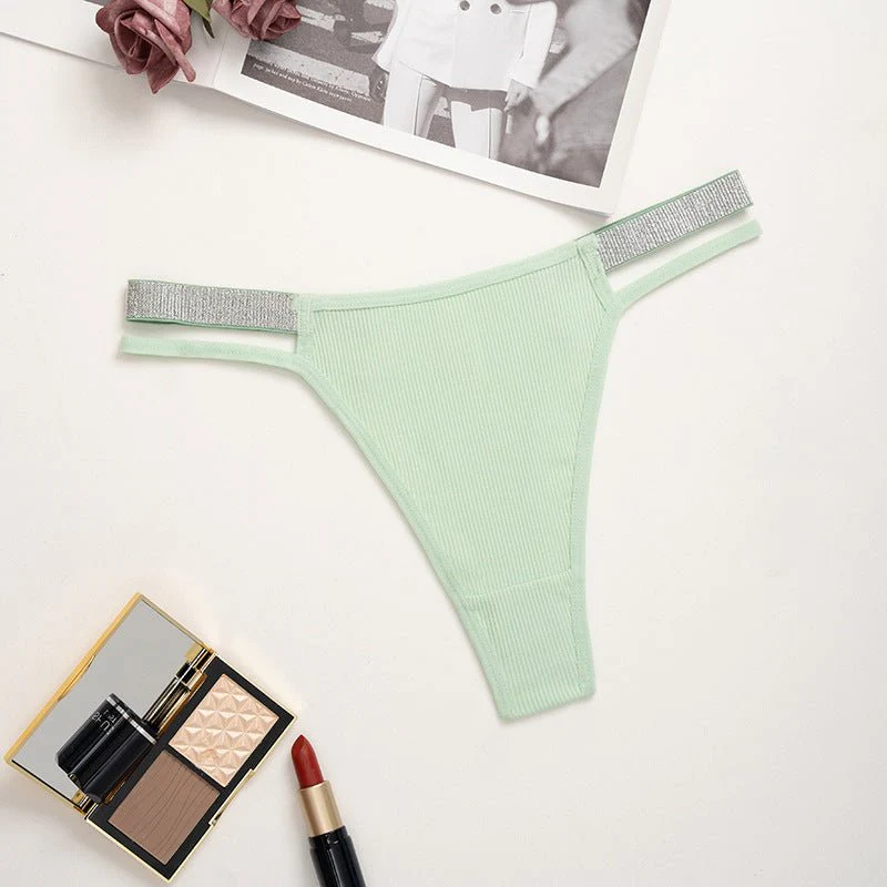 Silver Ribbon | Low-Waist Lace Thread Alluring Briefs - Image 15