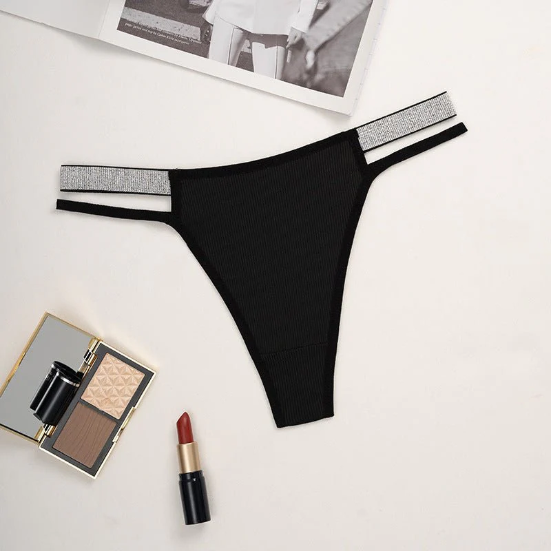 Silver Ribbon | Low-Waist Lace Thread Alluring Briefs - Image 4