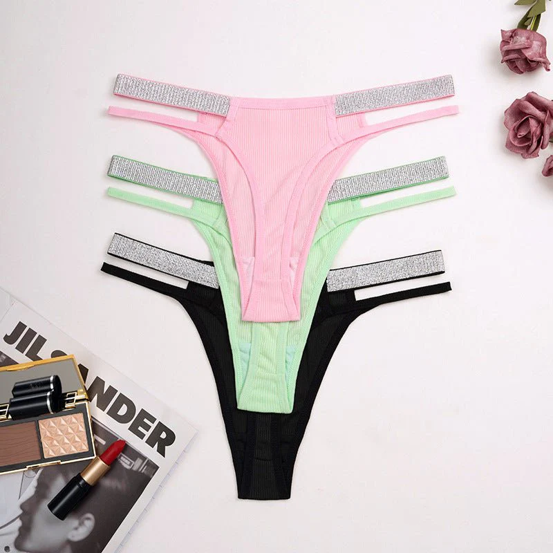 Silver Ribbon | Low-Waist Lace Thread Alluring Briefs - Image 5