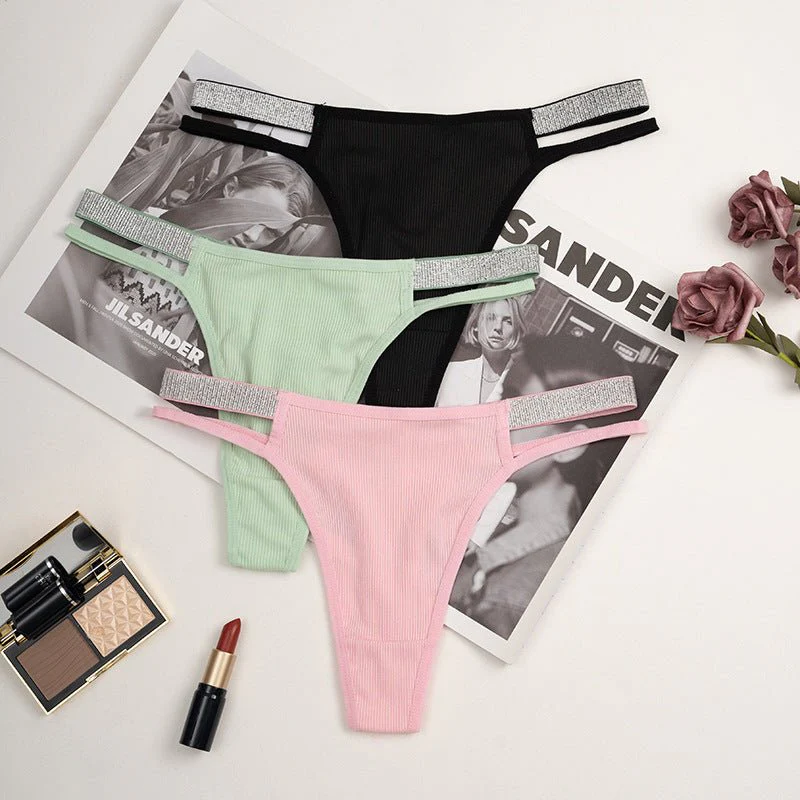 Silver Ribbon | Low-Waist Lace Thread Alluring Briefs - Image 7