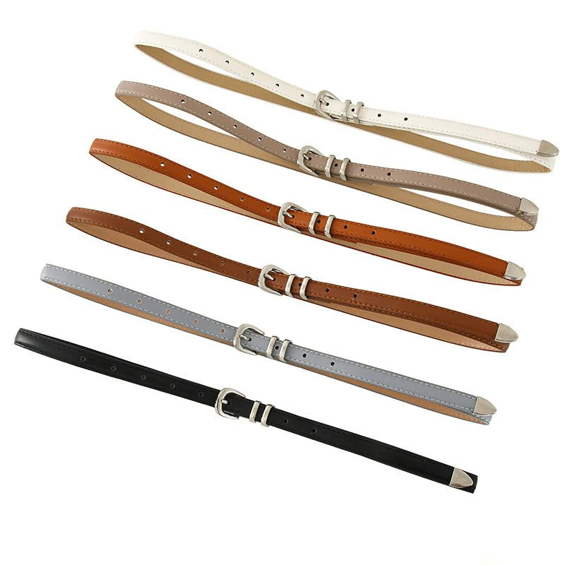 Simple Buckle Thin Women Belt - Image 9