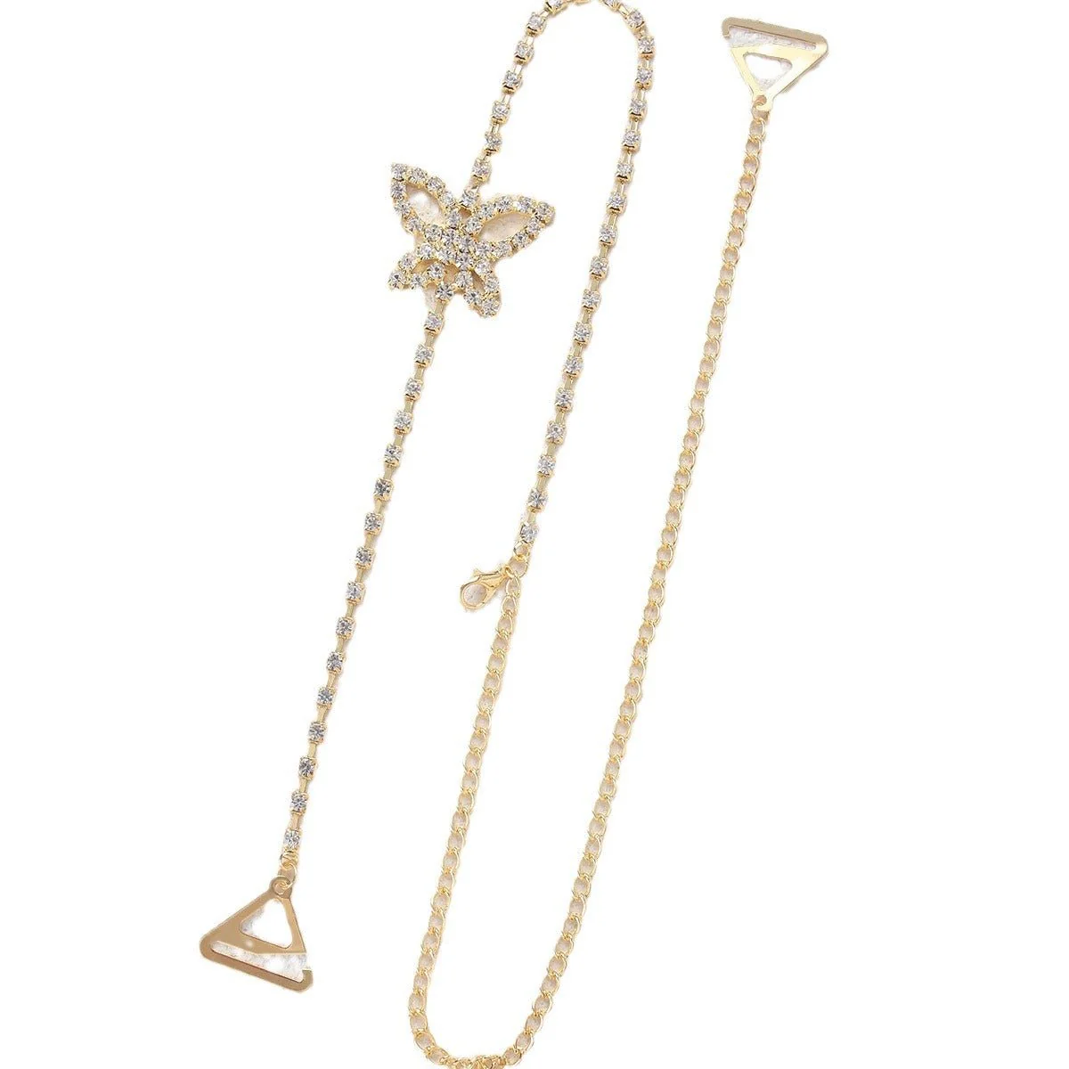 Simple rhinestone butterfly shape shoulder chain high-grade sling chain DIY accessories - Image 7