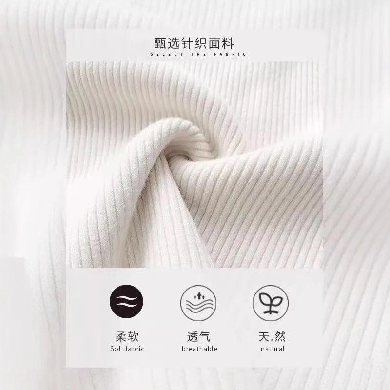 Slim-Fit Semi-Turtleneck Pullover Sweater for Women – Core-Spun Yarn MY3335 – Elegant Temperament Commuter Top - Image 4