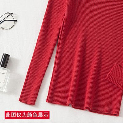 Slim-Fit V-Neck Pullover Sweater for Women – Core-Spun Yarn MY1012 – Elegant Temperament Commuter Style - Image 19