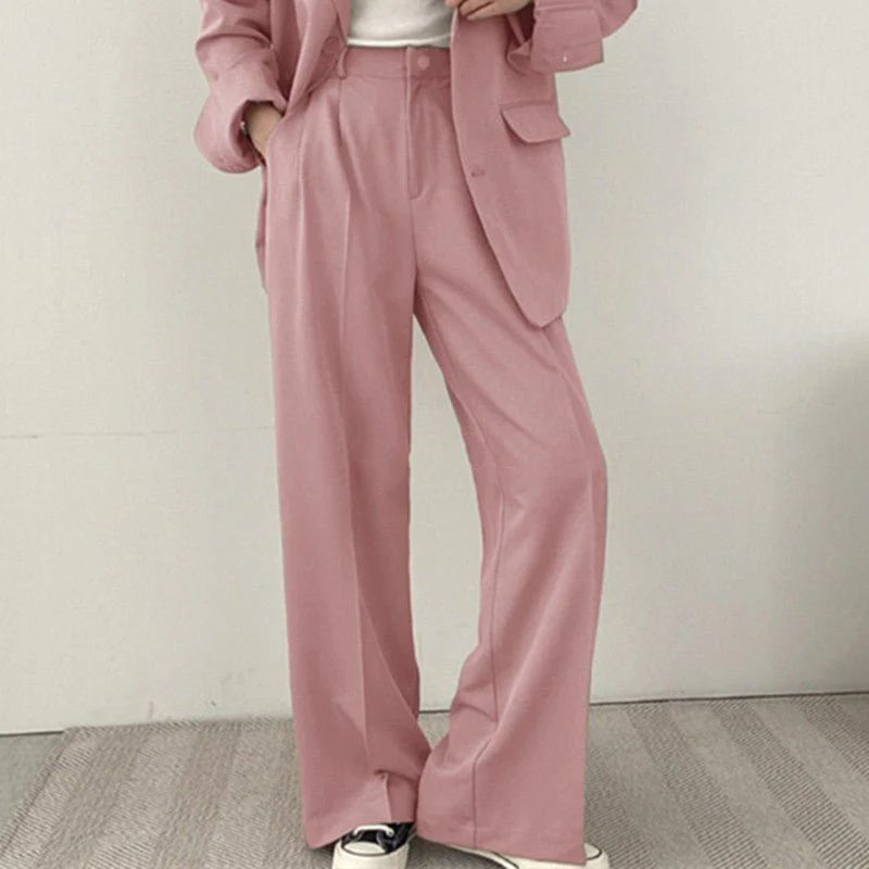 Slim Korean | Single-Breasted Polyester Office Blazer - Image 12