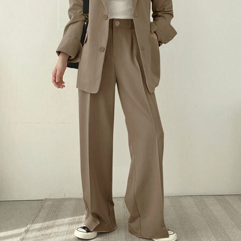 Slim Korean | Single-Breasted Polyester Office Blazer - Image 14