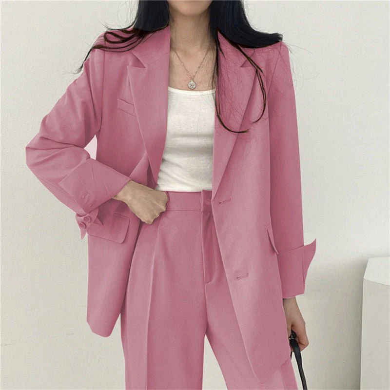 Slim Korean | Single-Breasted Polyester Office Blazer - Image 8