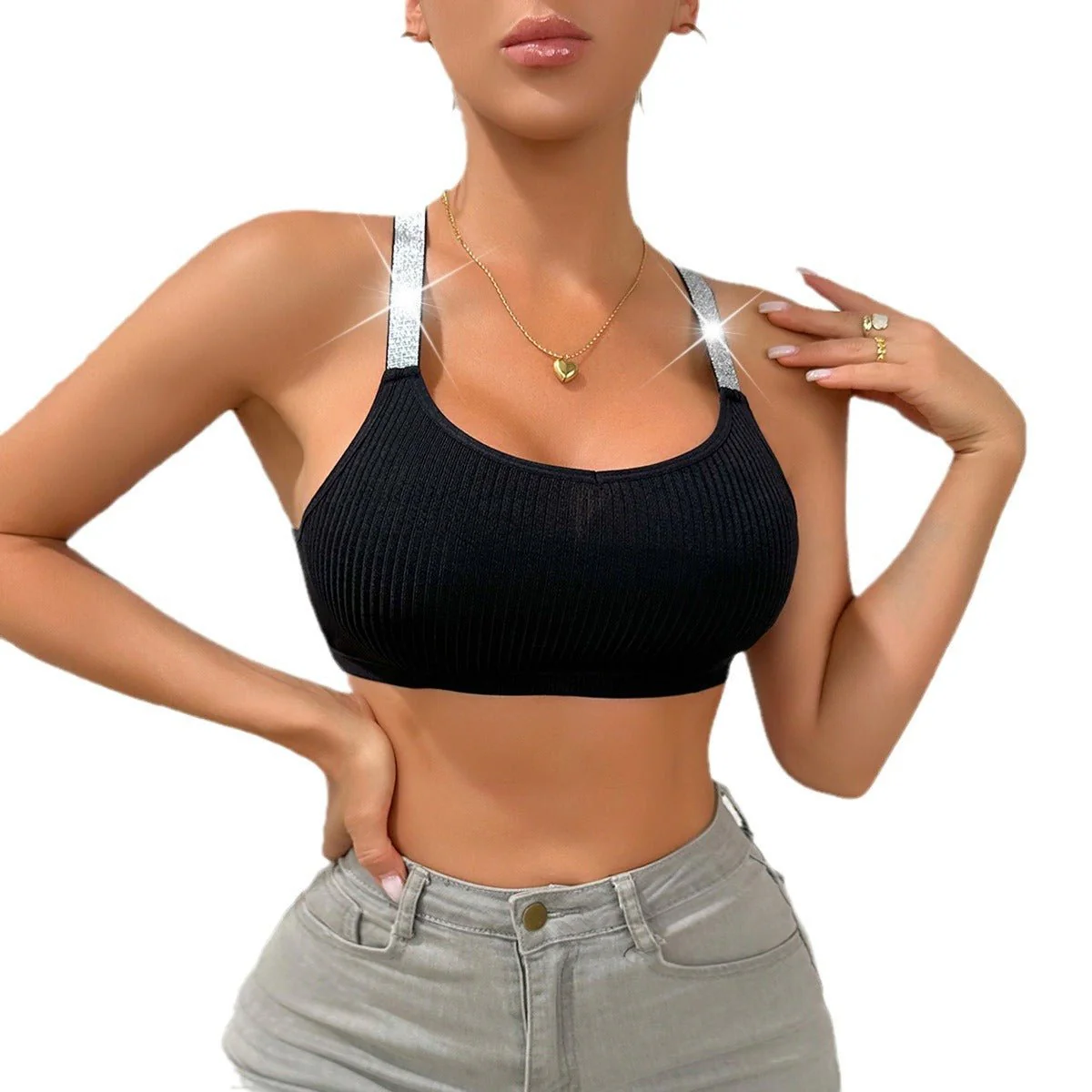 Small vest underwear short style navel-baring bra FD - Image 3