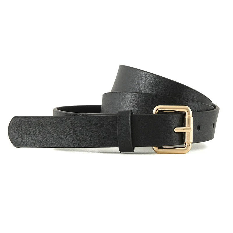 Snake pattern belt women's belt jeans versatile ladies decorative black pants belt student simple trendy casual - Image 8