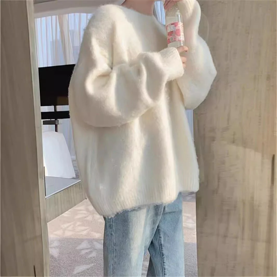Soft Lazy | Japanese Style Hooded Knitted Sweater Solid Color FD